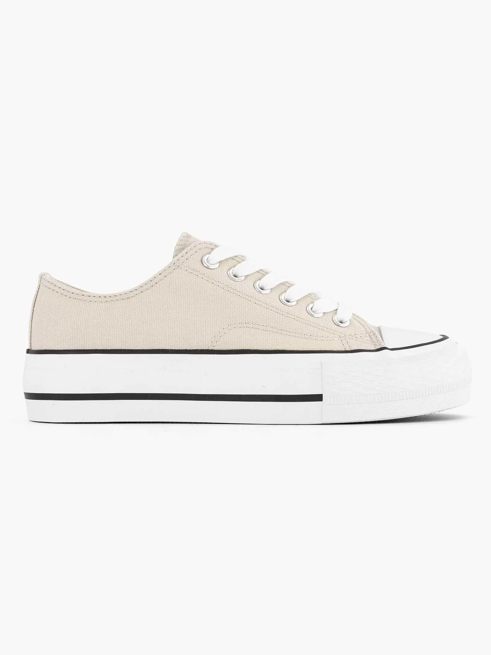 Ladies Graceland Beige Canvas Sneaker