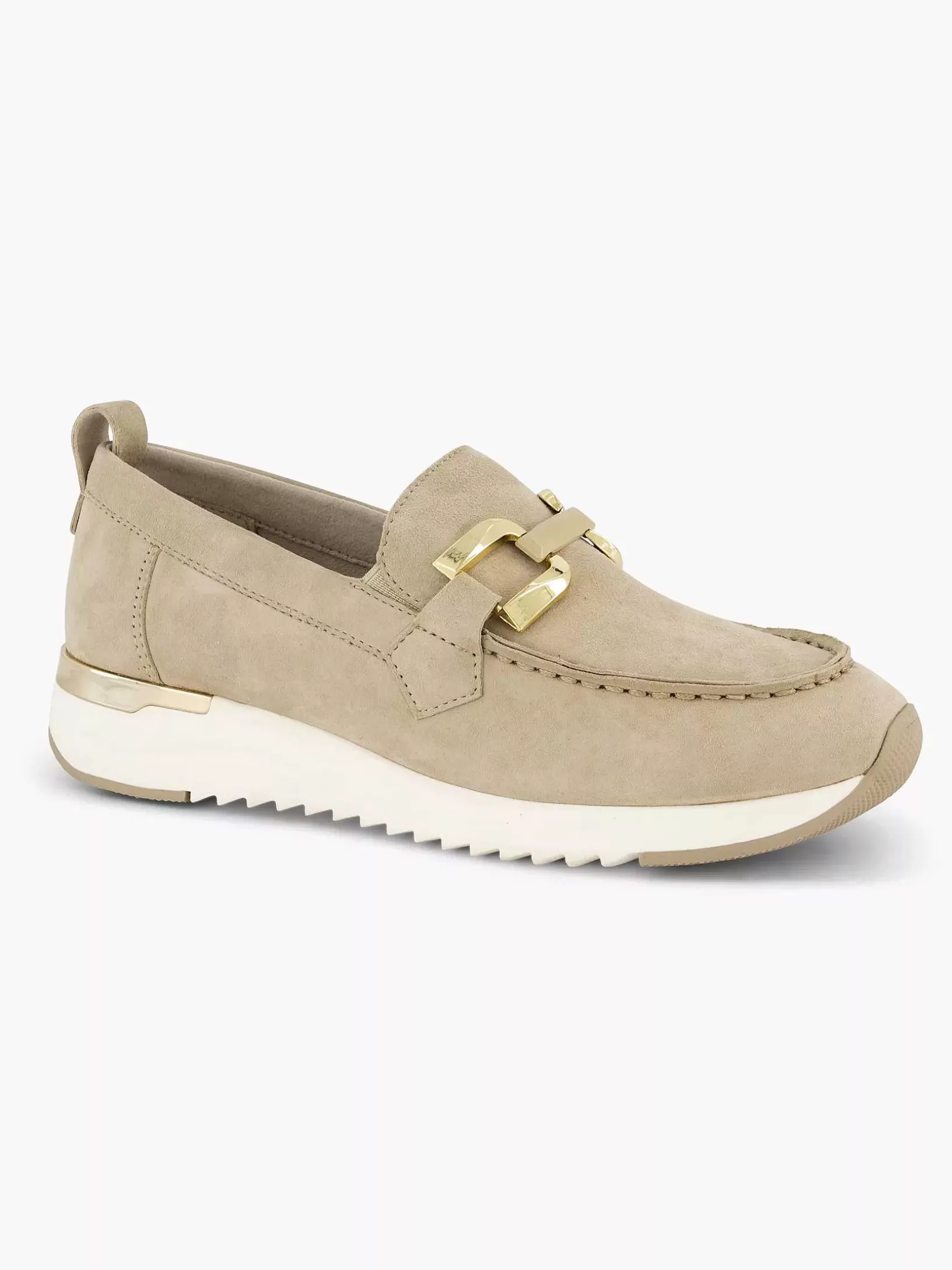 Ladies Medicus Beige Leather Comfort Slip-On