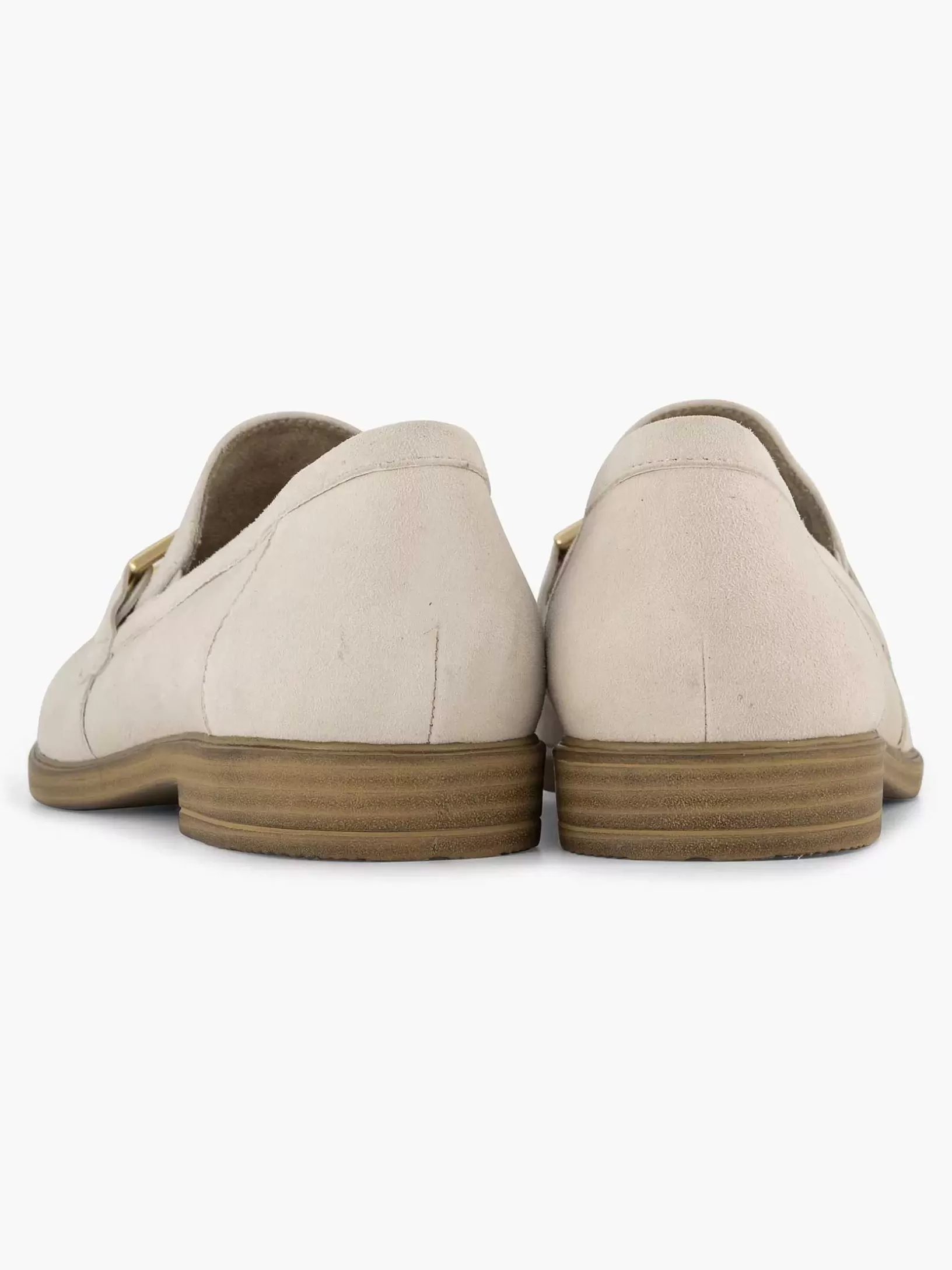 Ladies Medicus Beige Leather Slip-On