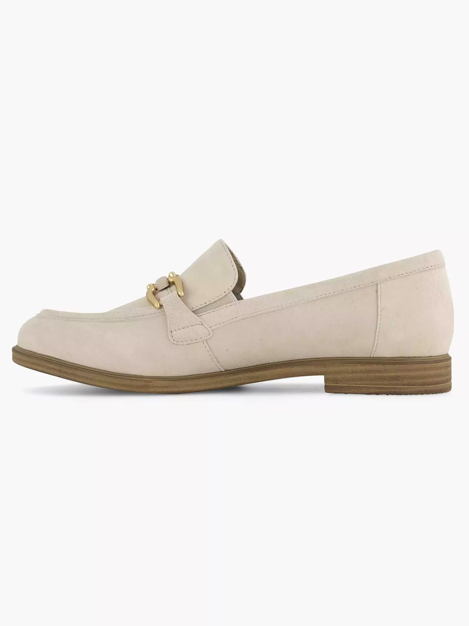 Ladies Medicus Beige Leather Slip-On