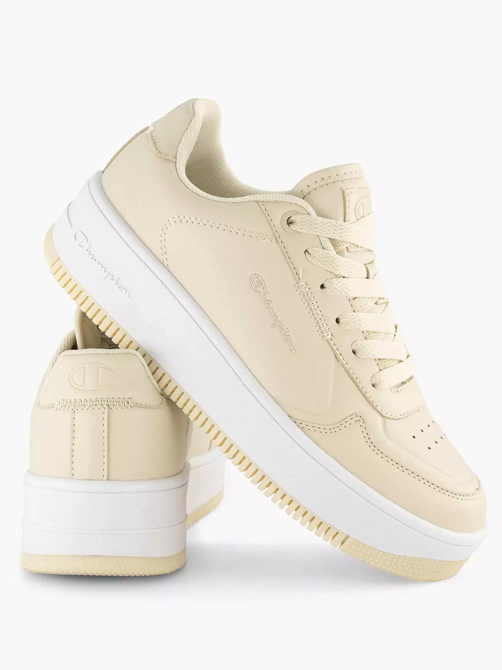 Ladies Champion Beige Rebound Platform Low