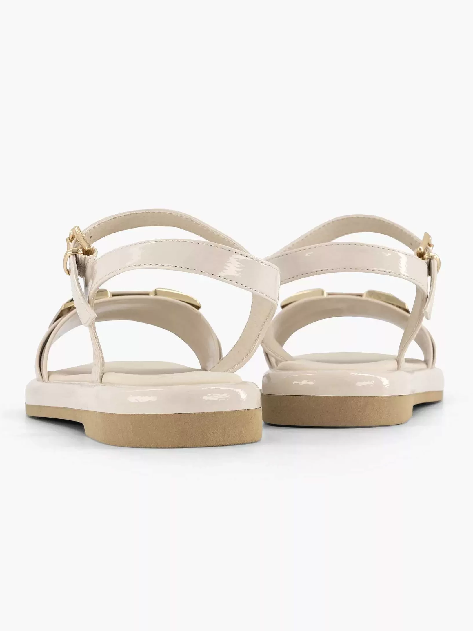 Ladies Graceland Beige Sandal Decorative Buckle