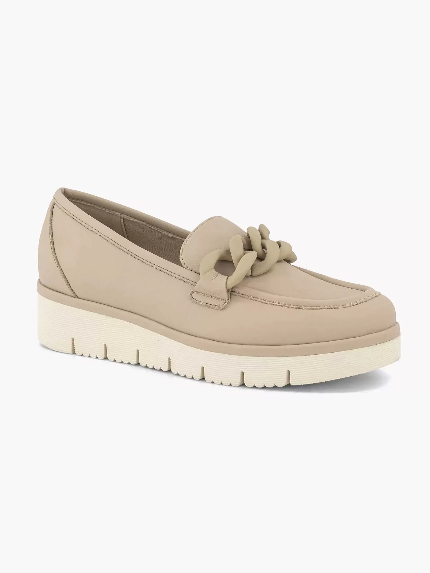 Ladies Easy Street Beige Slip-On