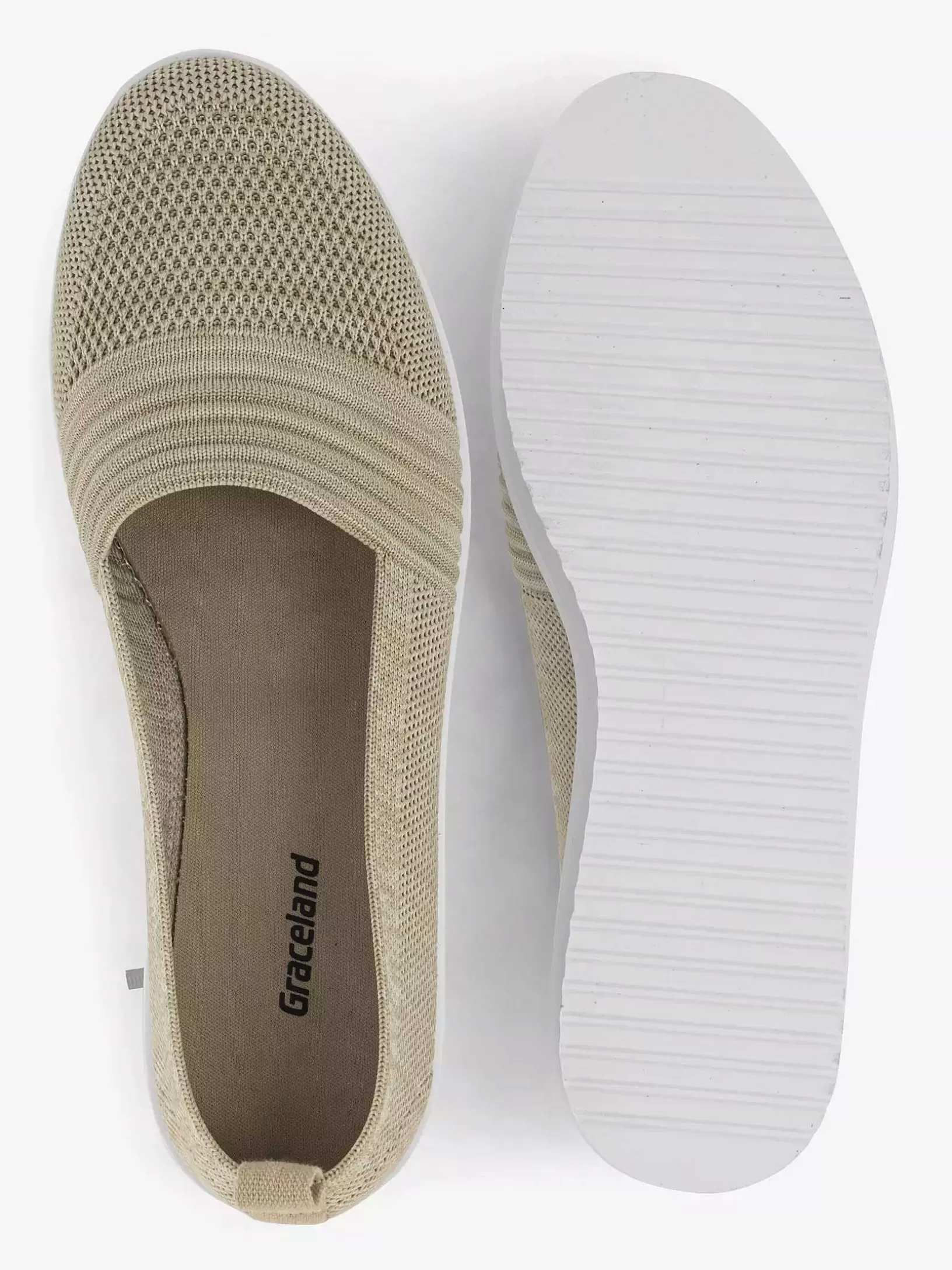 Ladies Graceland Beige Slip-On