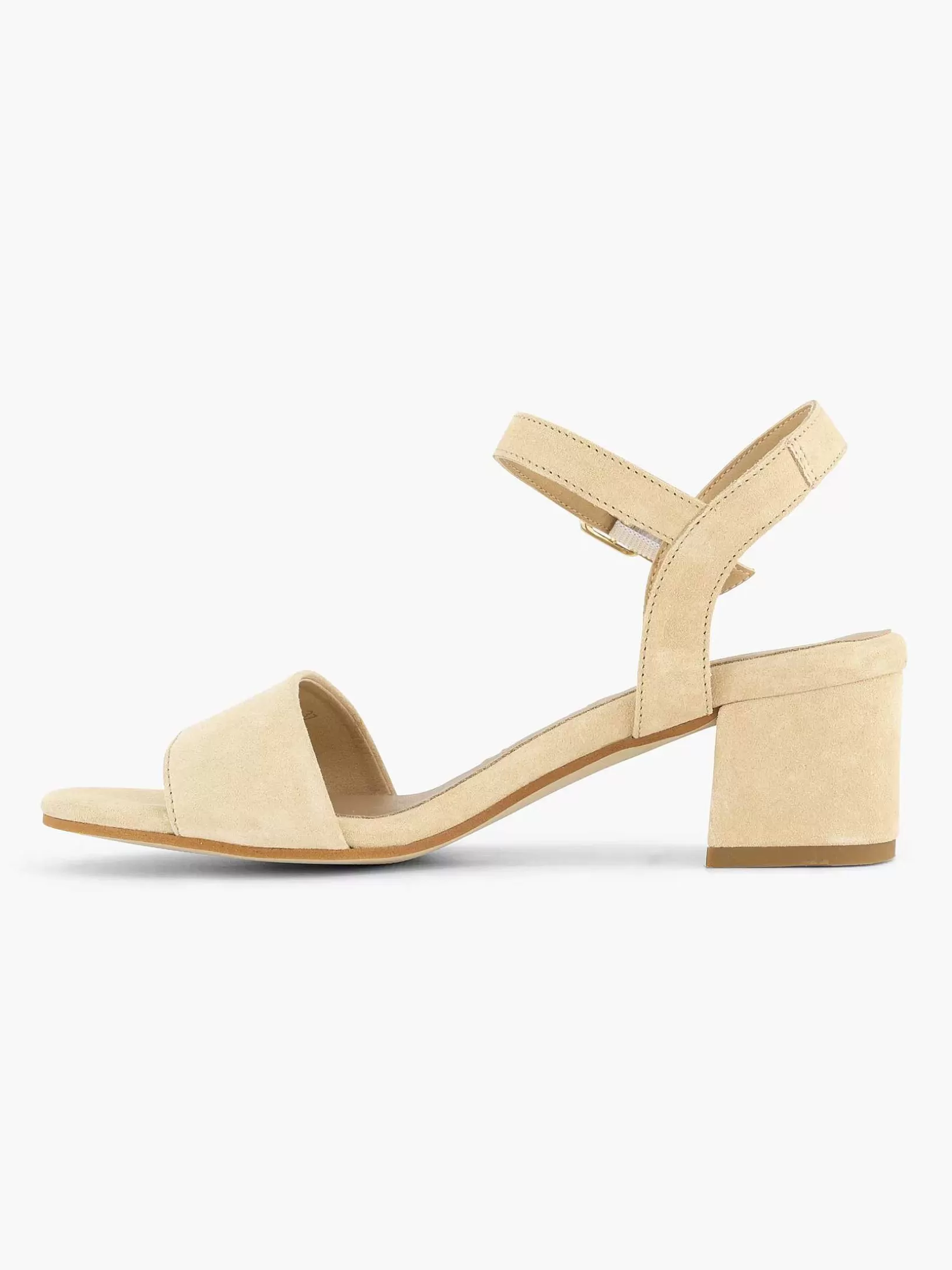 Ladies 5th Avenue Beige Suede Sandalette