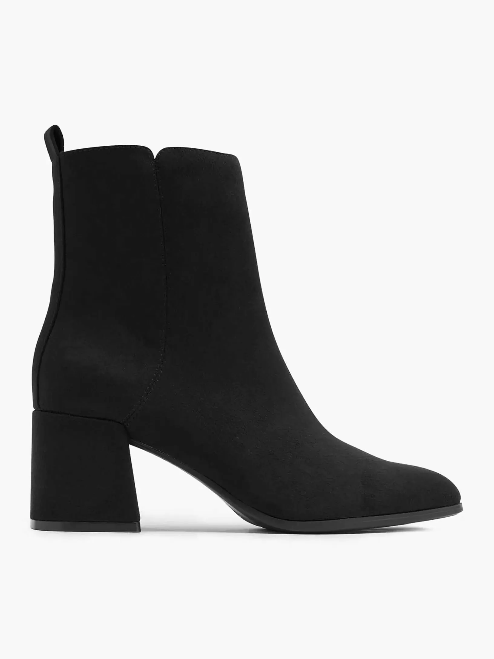 Ladies Graceland Black Ankle Boots Heel