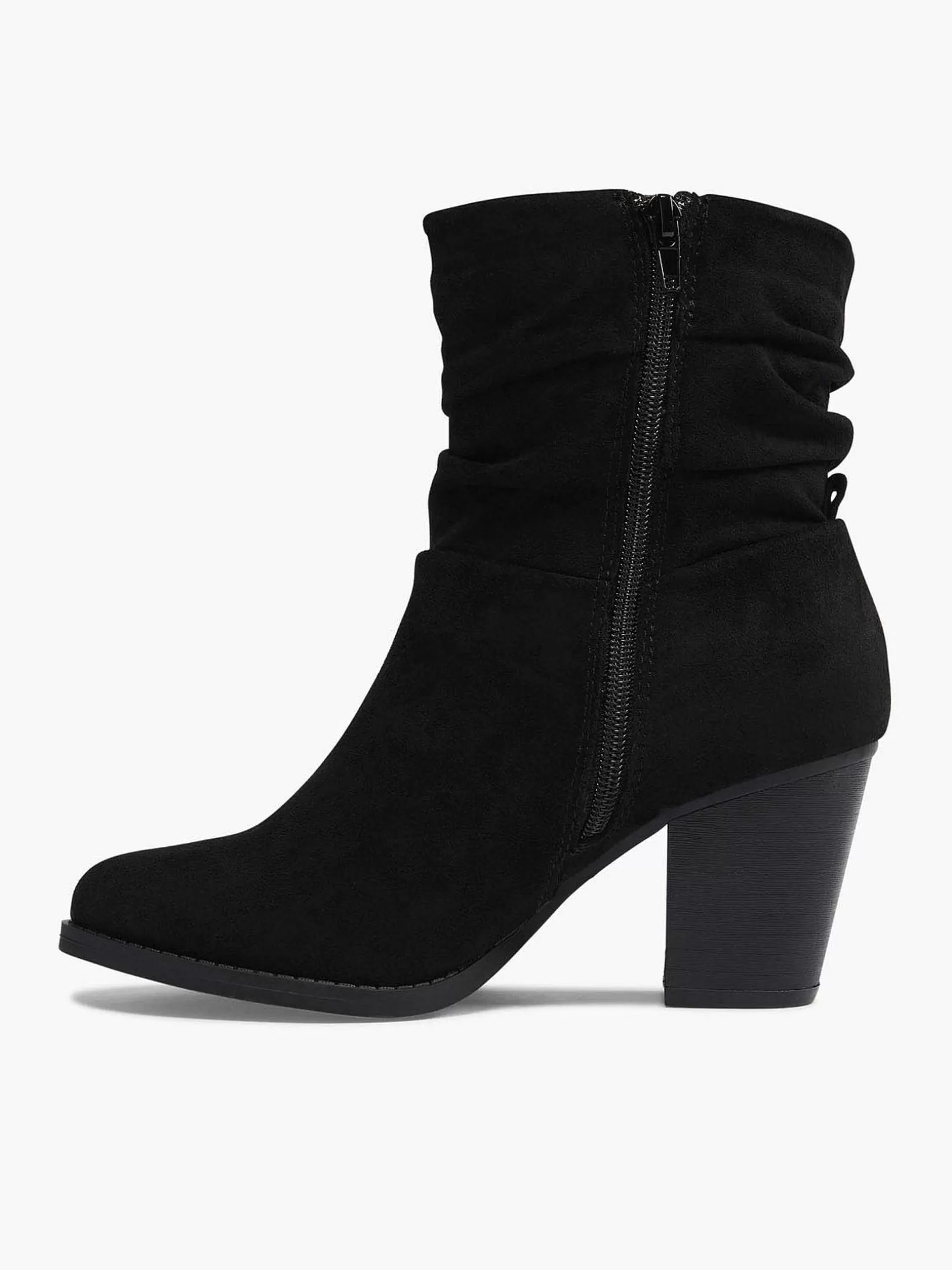 Ladies Graceland Black Ankle Boots Heel