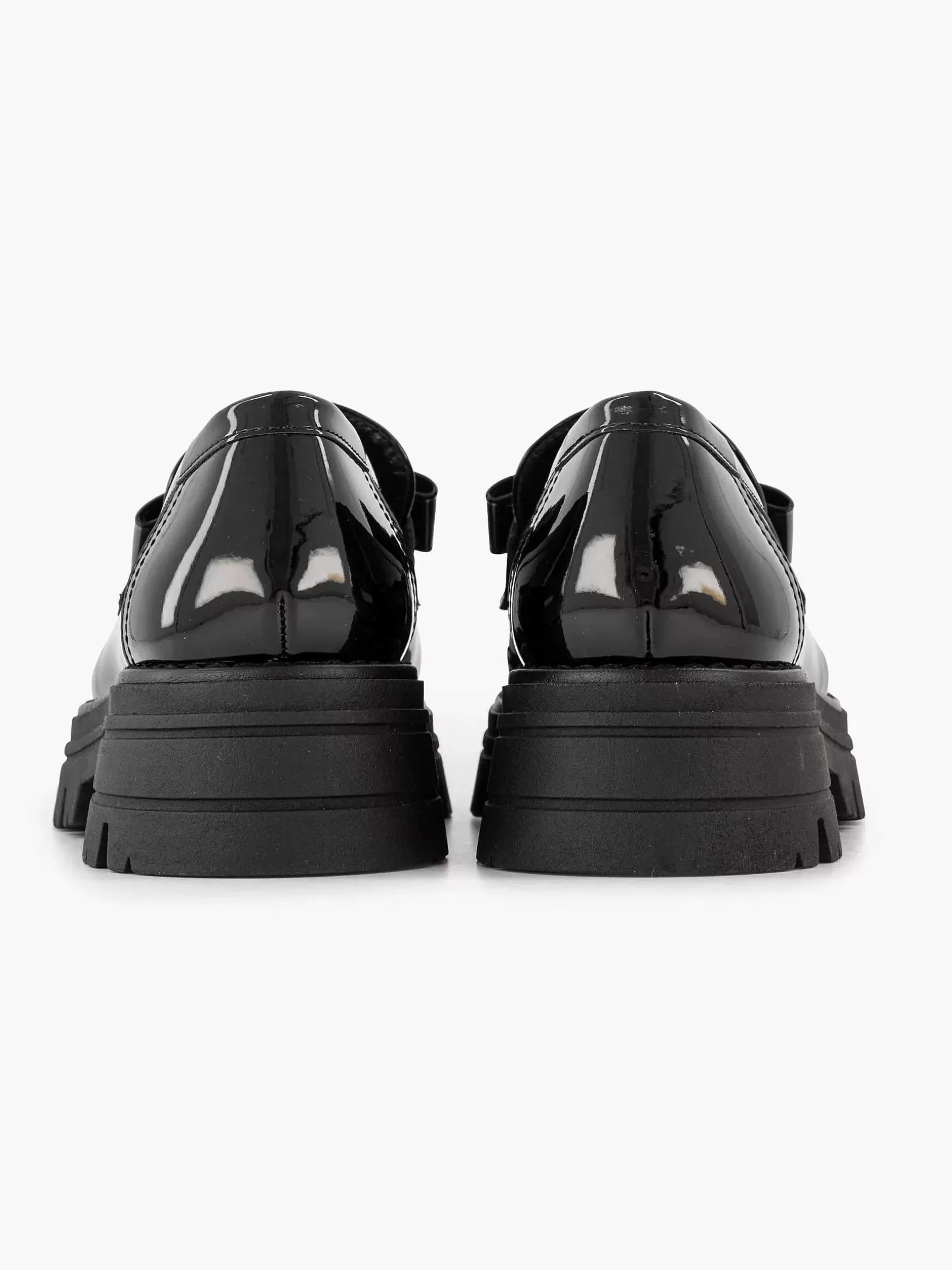 Ladies Oxmox Black Chunky Loafer Patent