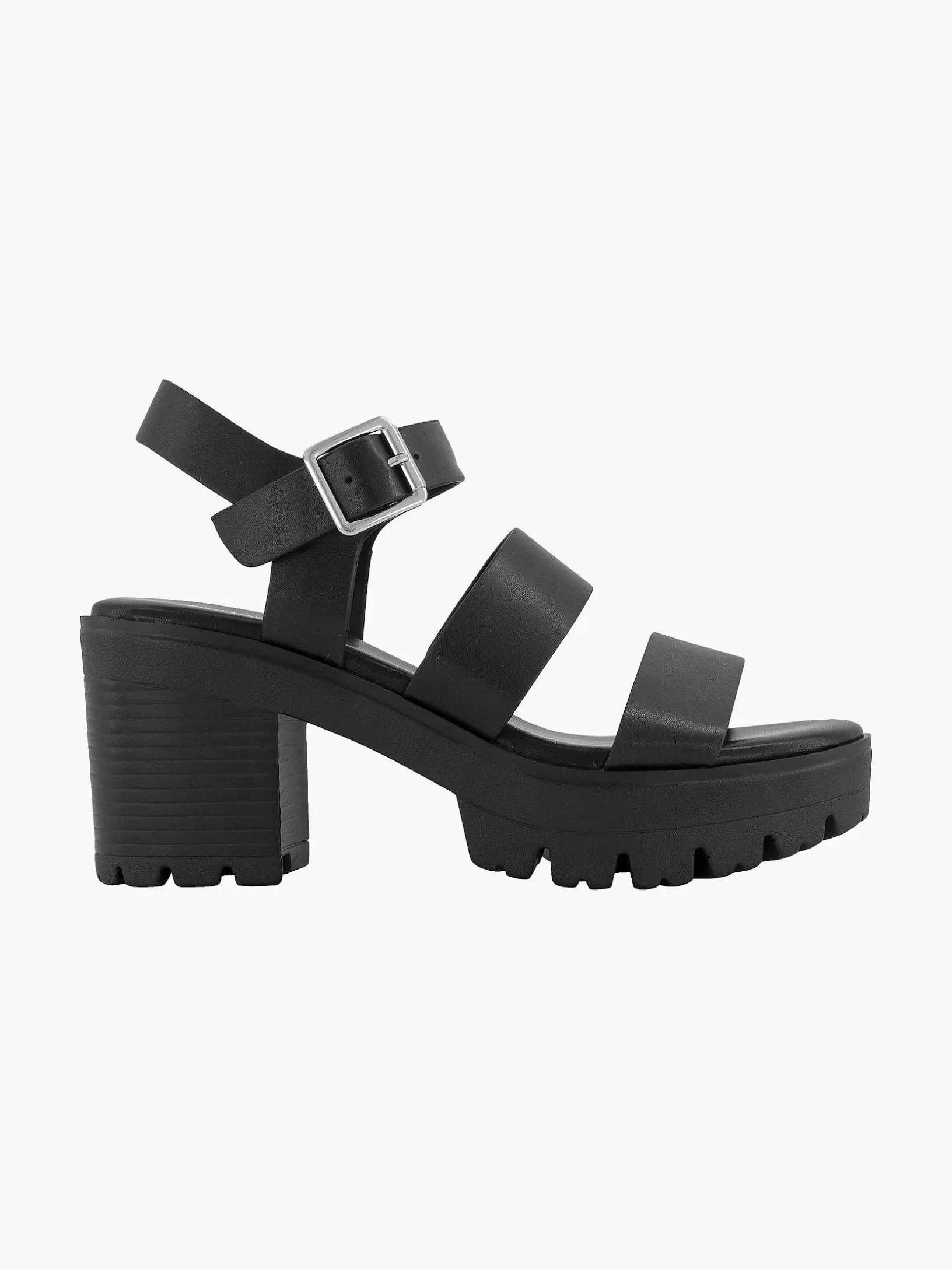 Ladies Oxmox Black Chunky Sandalette