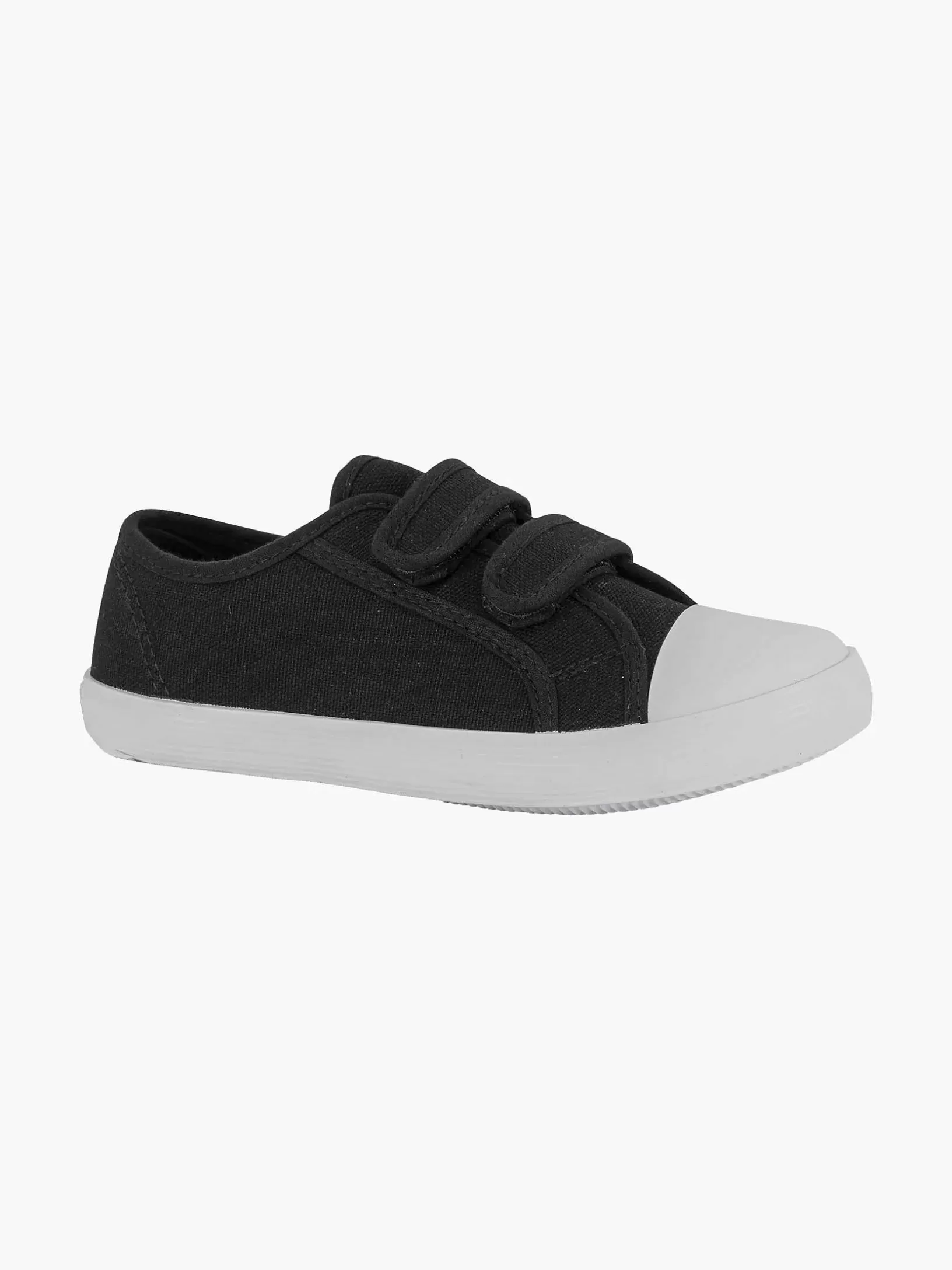 Children Vty Black Gym Shoe Velcro