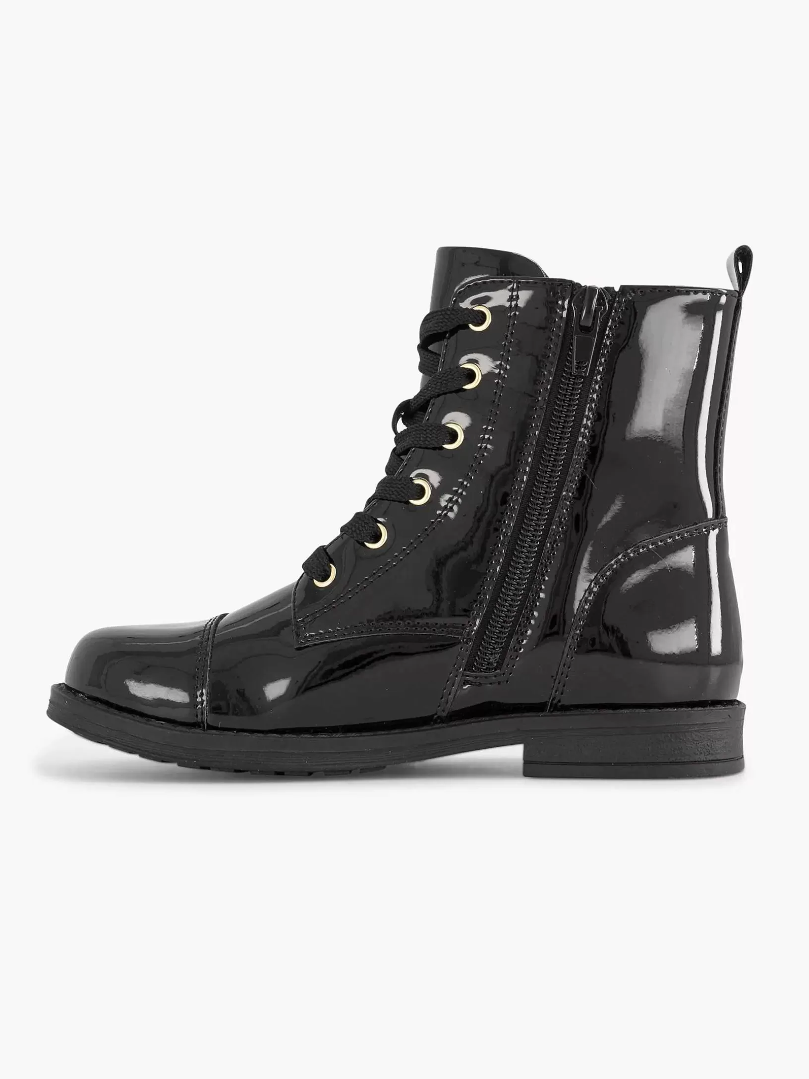 Children Graceland Black Lace Boot Lacquer