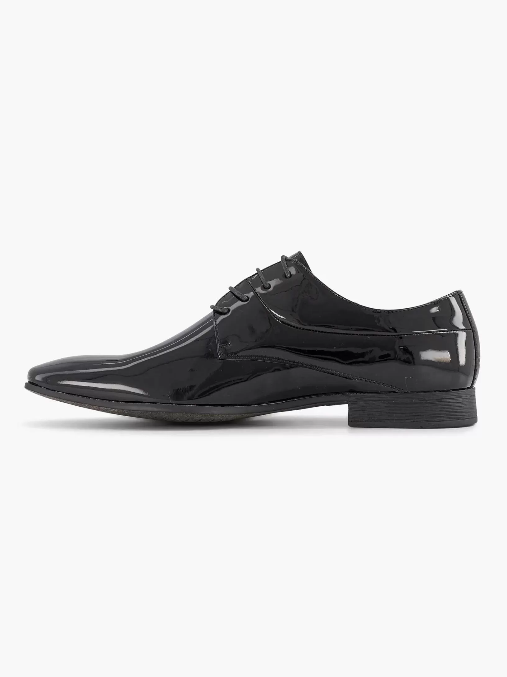 Gentlemen AM SHOE Black Lace-Up Shoe Lacquer