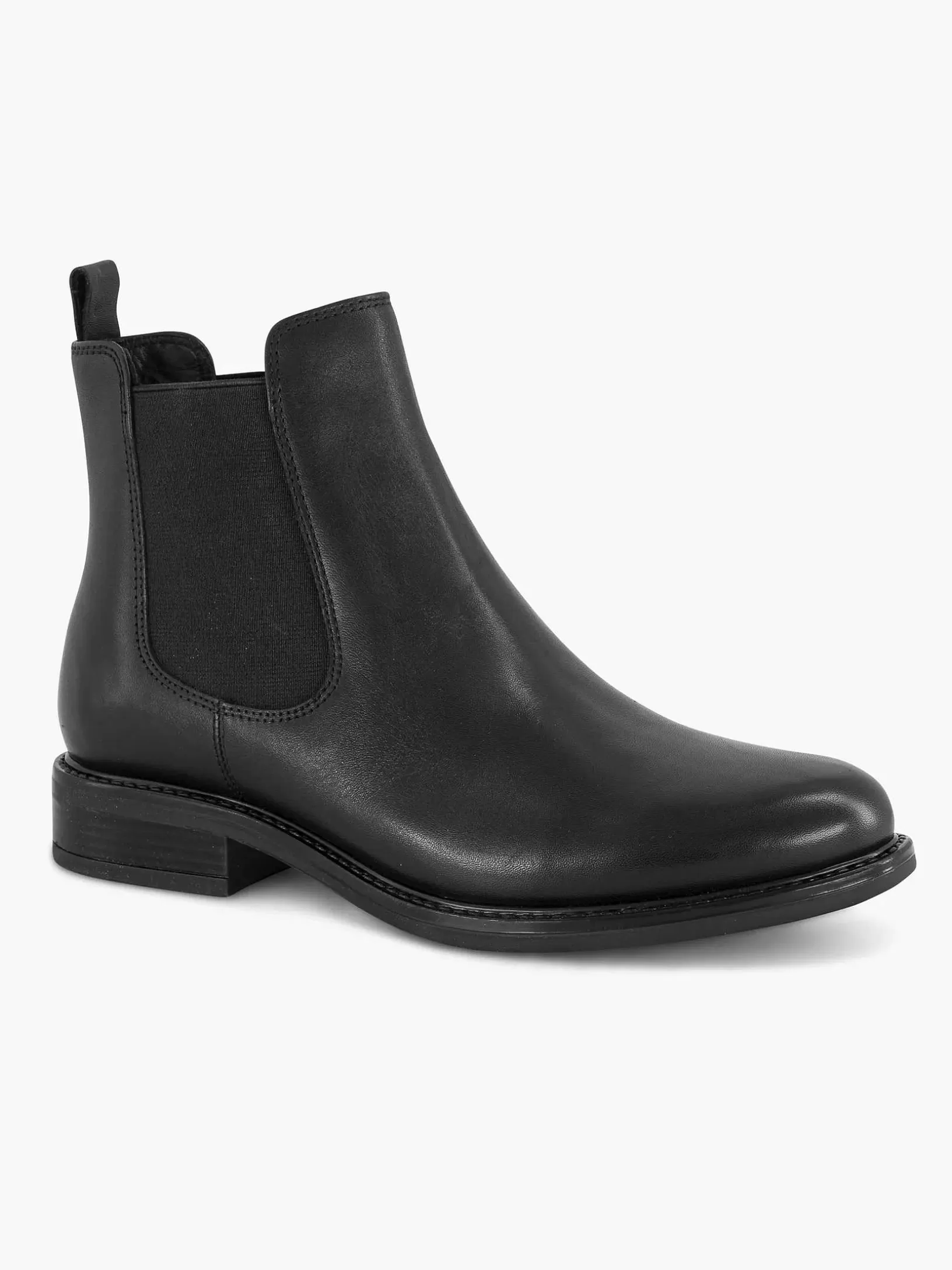 Ladies 5th Avenue Black Leather Chelsea Boot