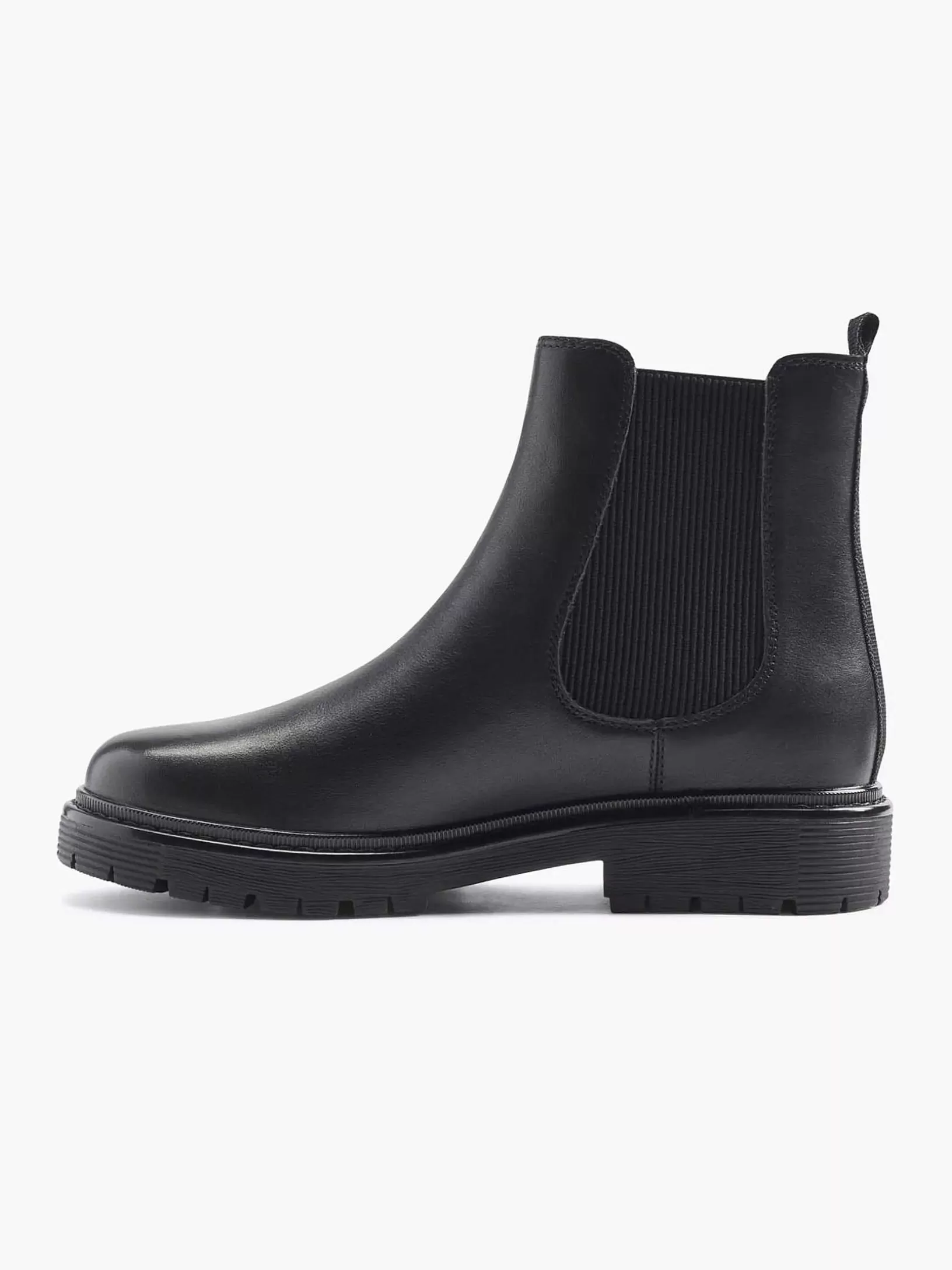 Ladies 5th Avenue Black Leather Chelsea Boot