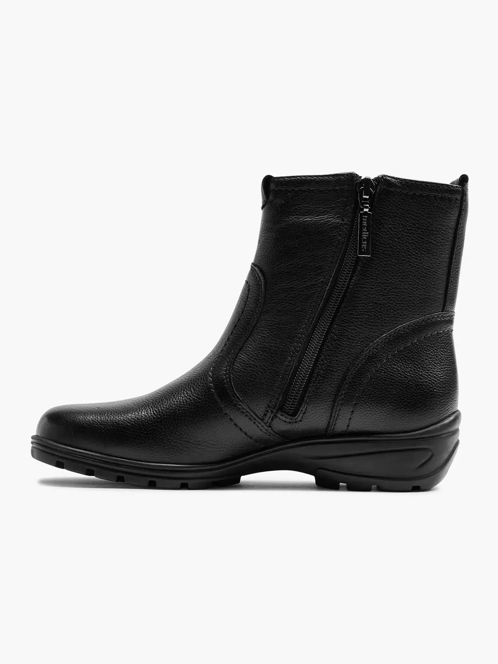 Ladies Medicus Black Leather Comfort Ankle Boot