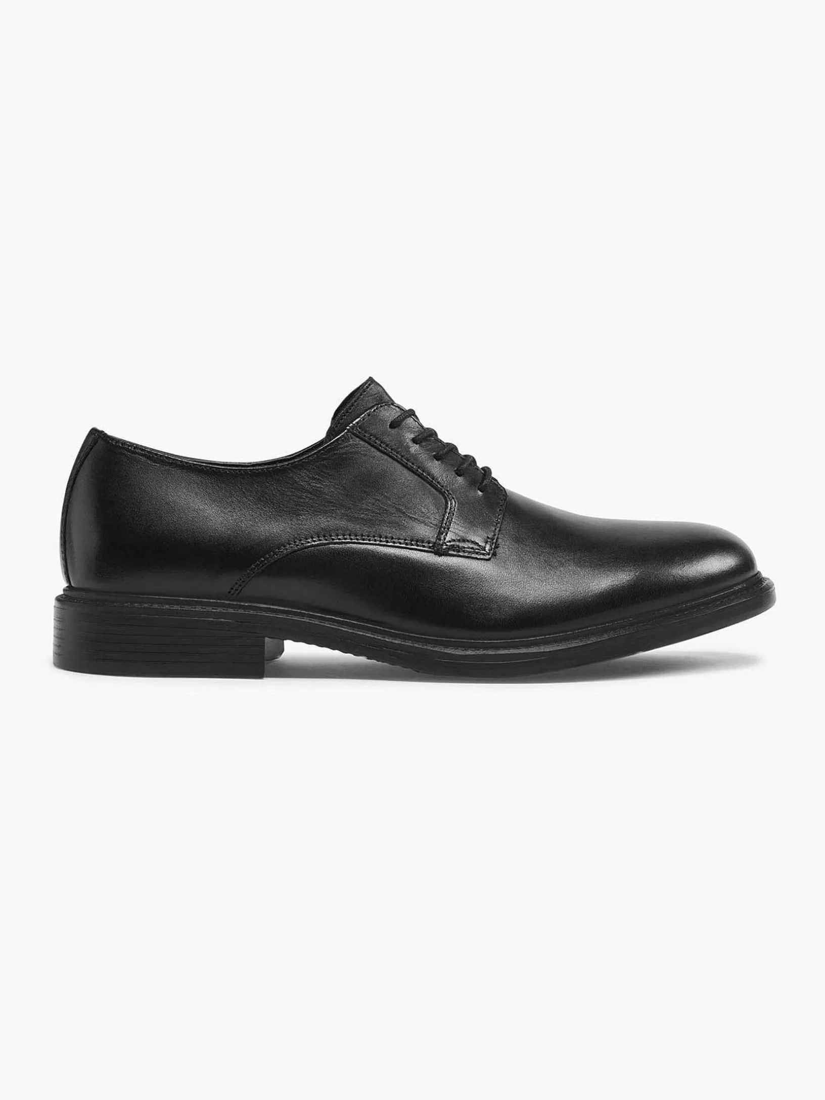 Gentlemen AM SHOE Black Leather Lace-Up Shoe