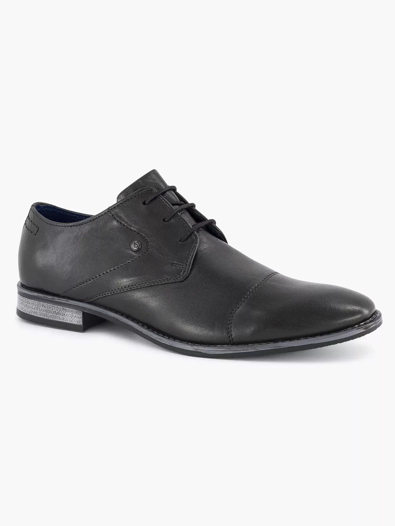 Gentlemen Bugatti Black Leather Lace-Up Shoe