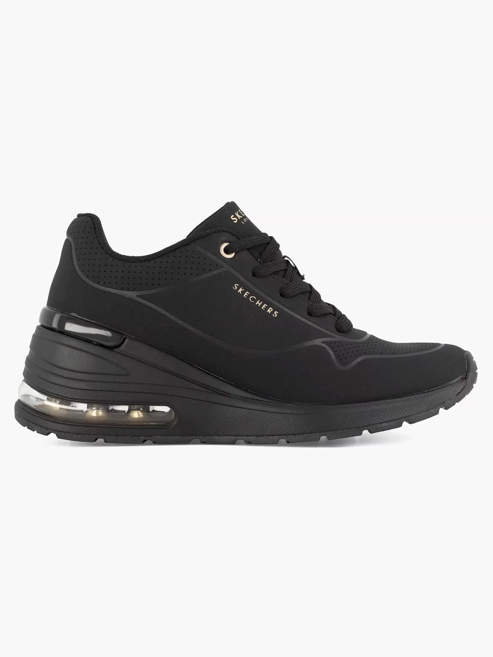 Ladies Skechers Black Million Air - Elevated Air