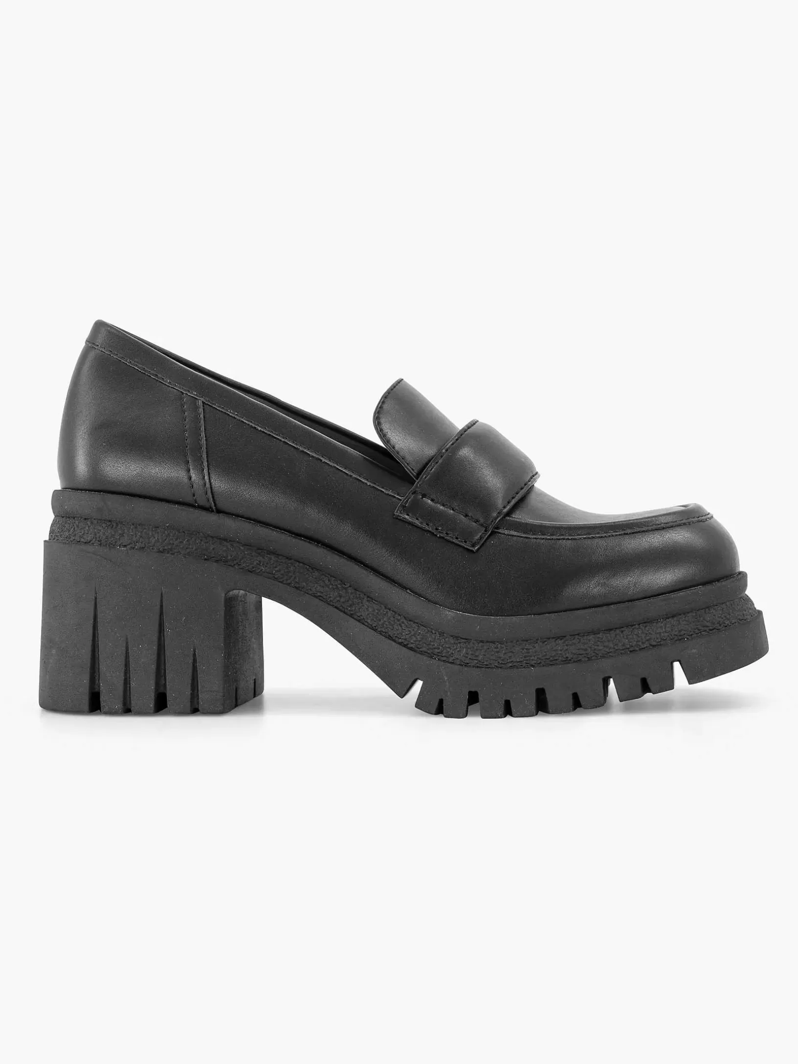 Ladies Oxmox Black Platform Loafer