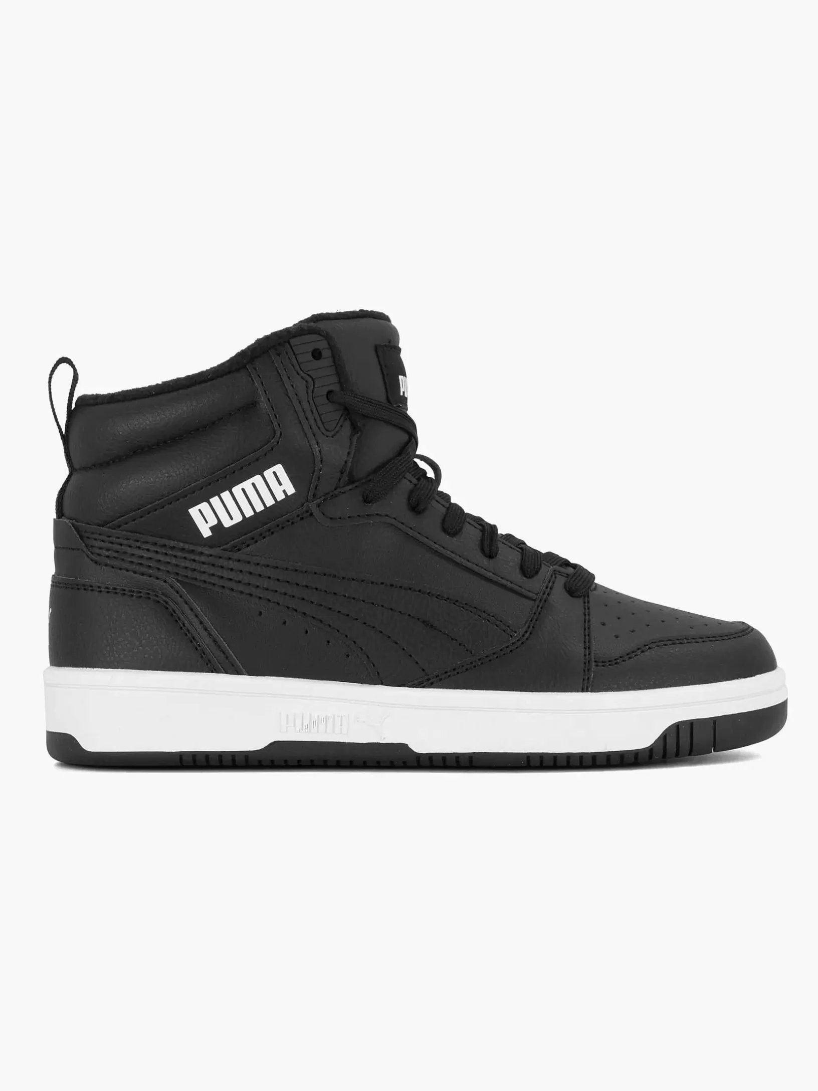 Children Puma Black Rebound V6 Mid Wtr Jr