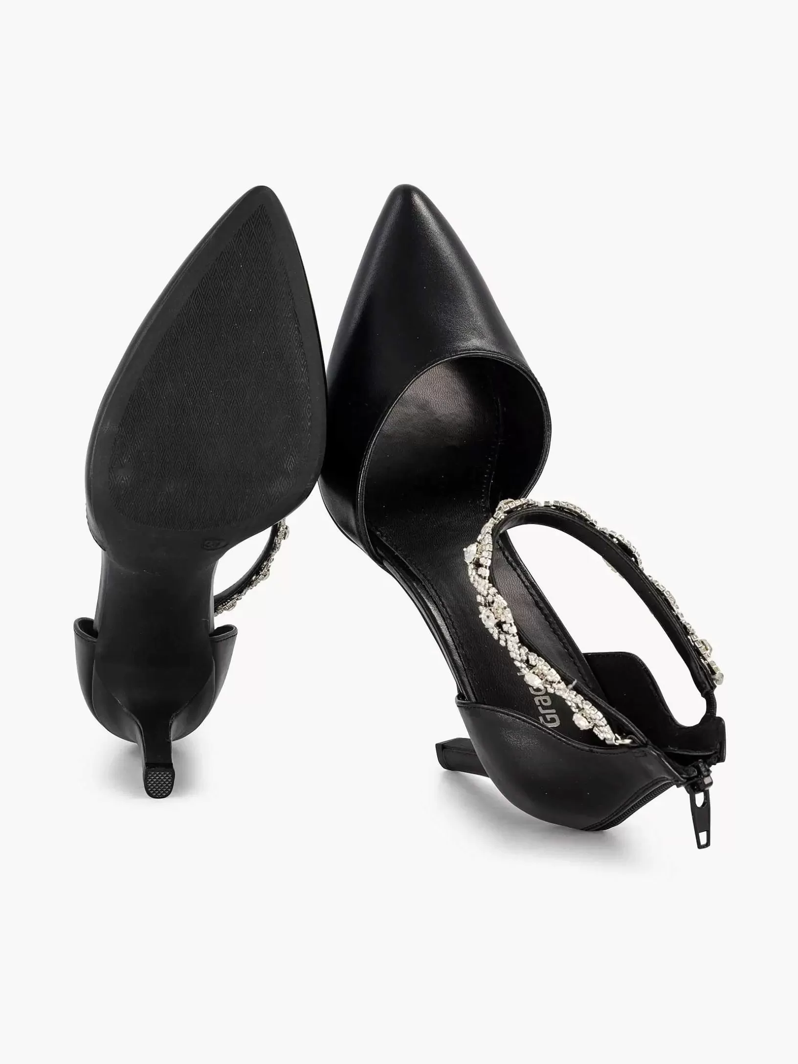 Ladies Graceland Black Pump Stones