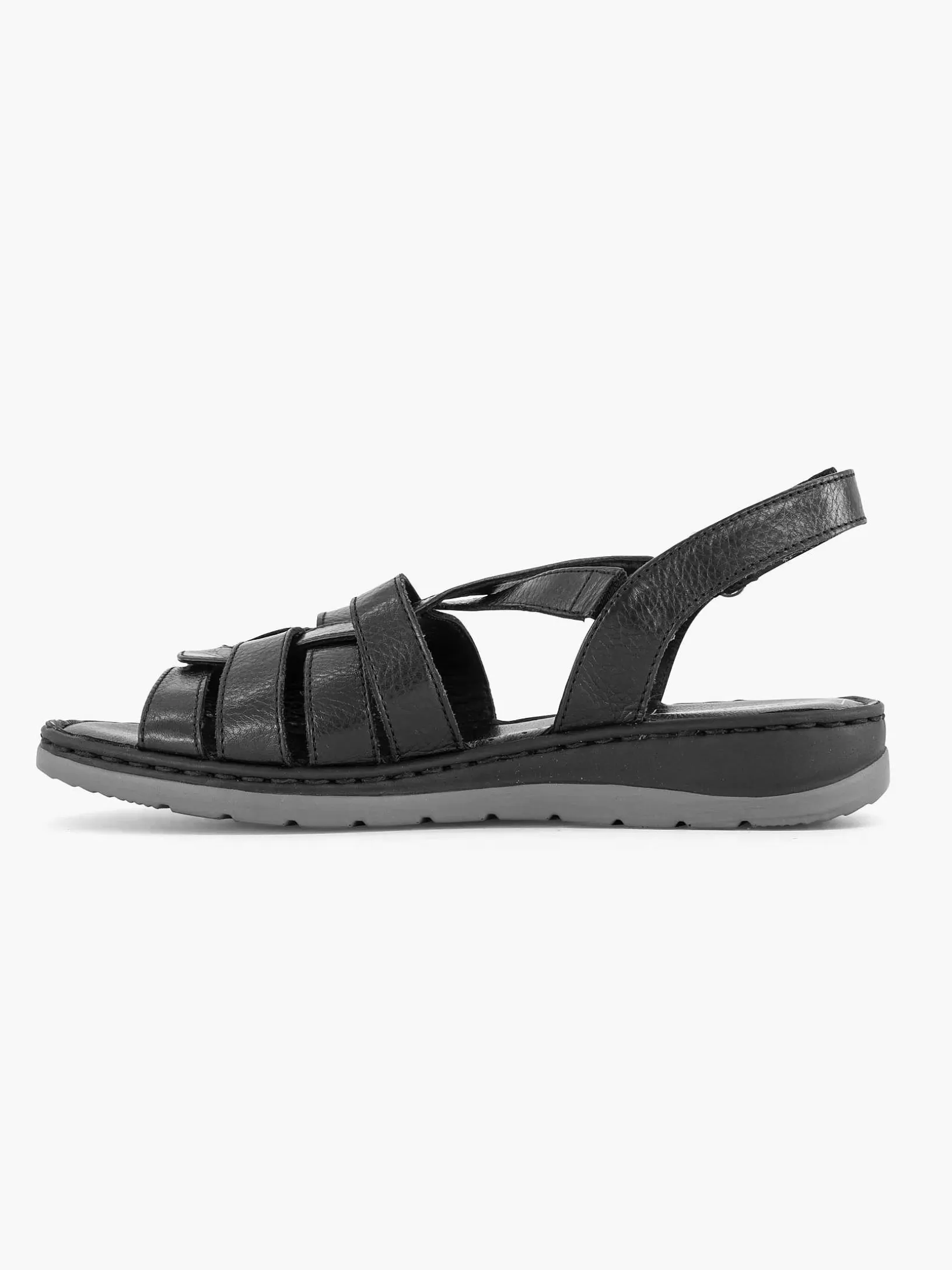 Ladies Medicus Black Sandal Velcro