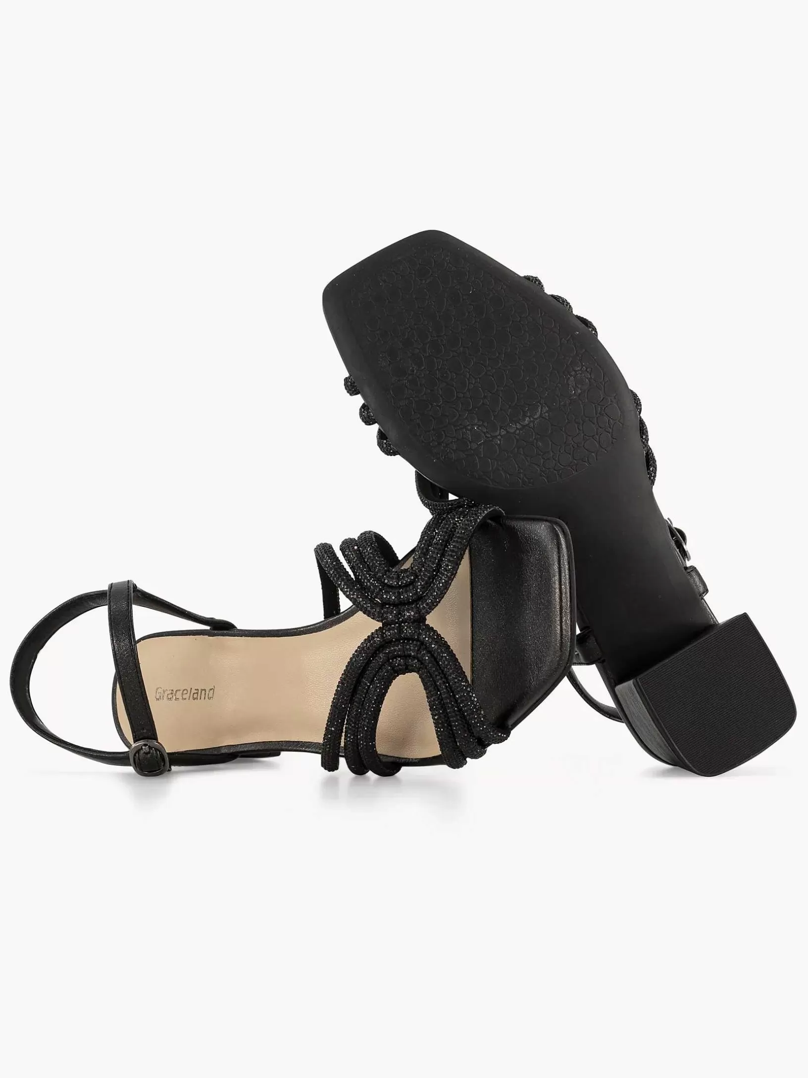 Ladies Graceland Black Sandalette