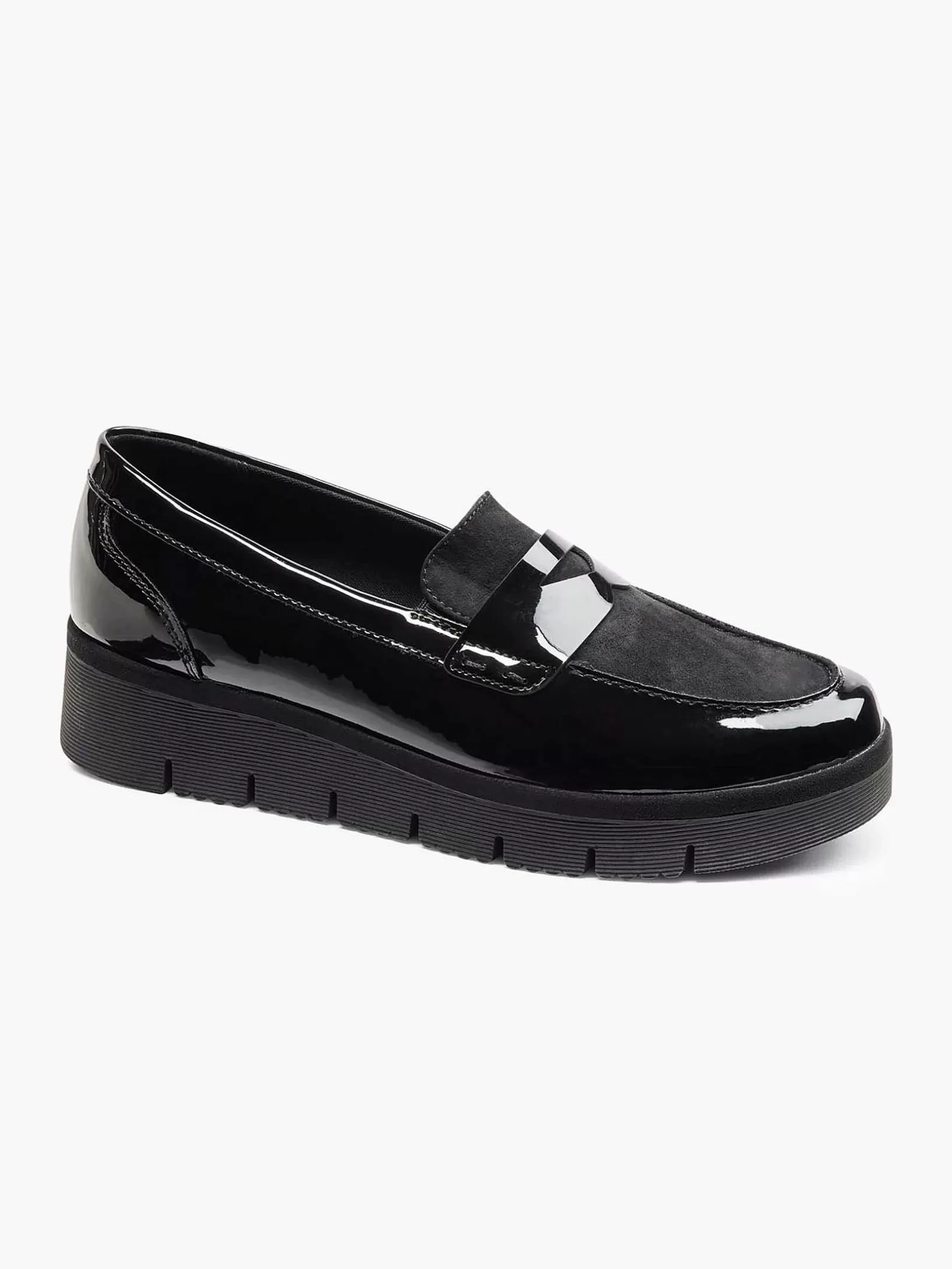 Ladies Graceland Black Slip-On Lacquer