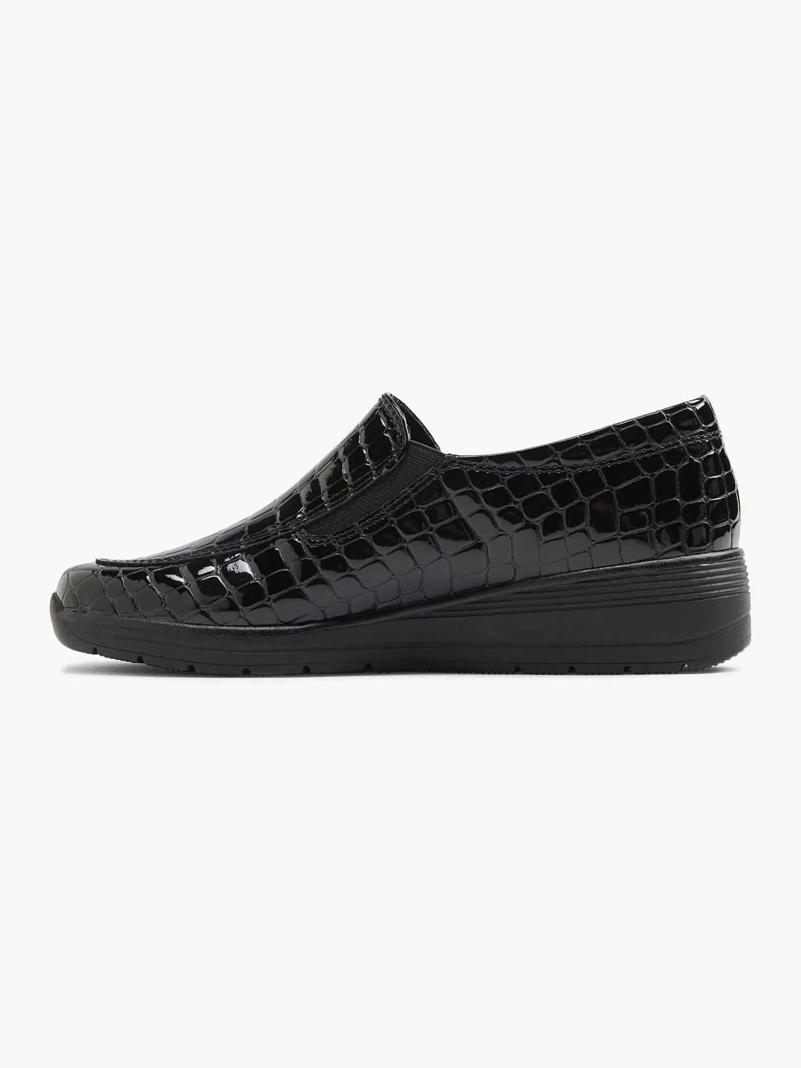 Ladies Easy Street Black Slip-On Lacquer