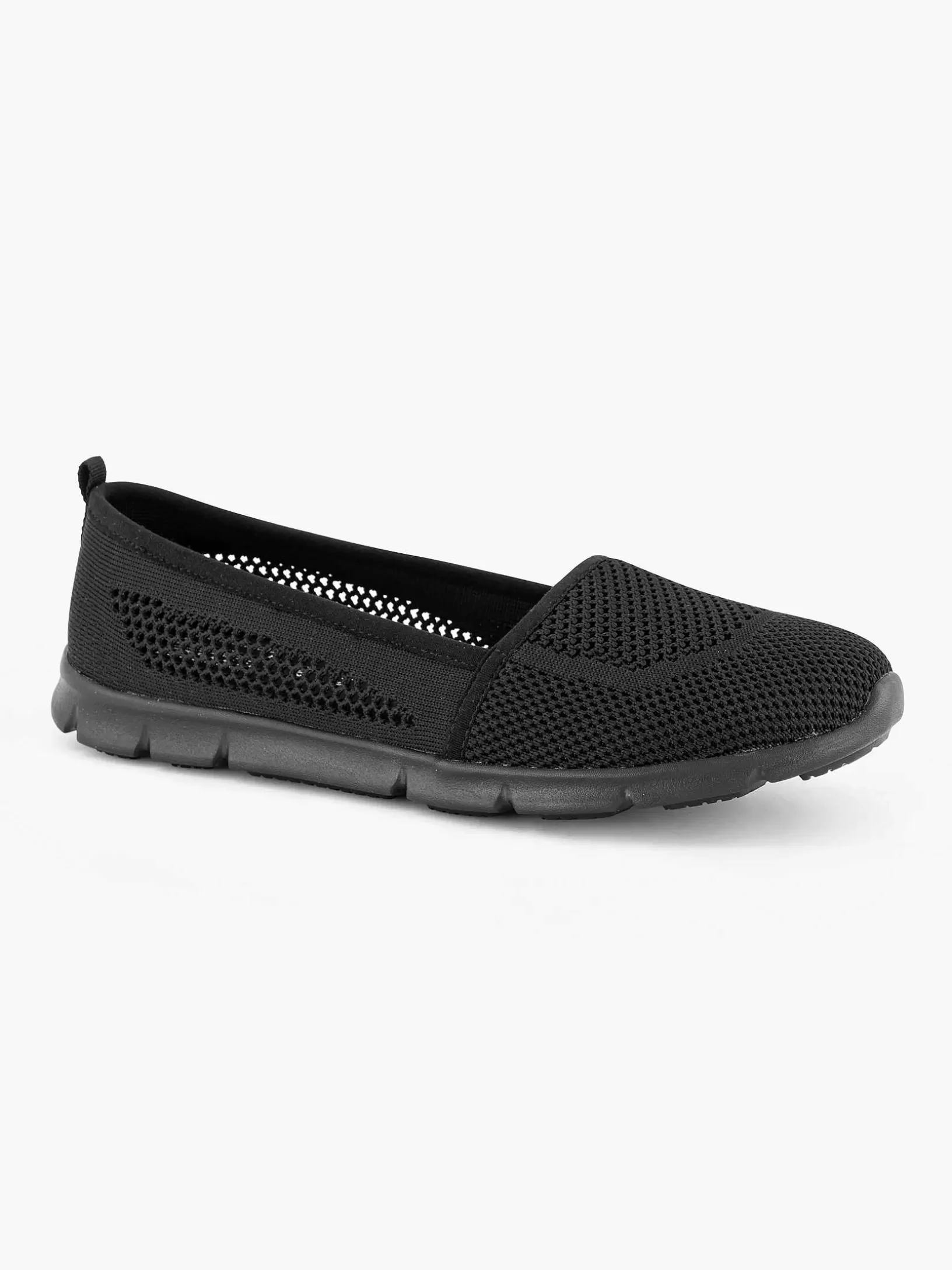 Ladies Easy Street Black Slip-On Memory Foam