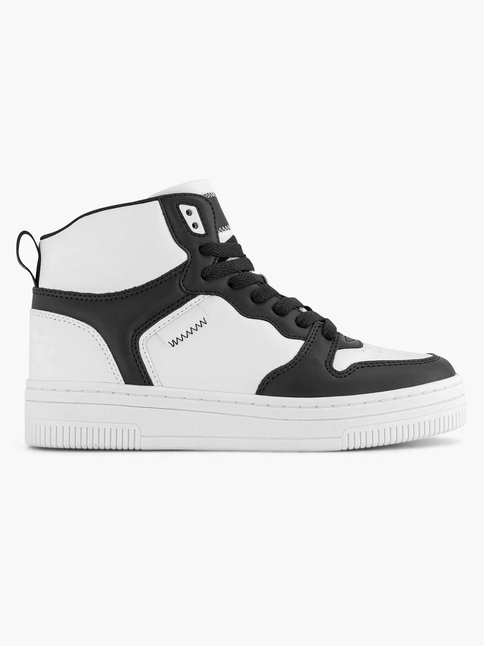 Ladies Oxmox Black White High Sneaker