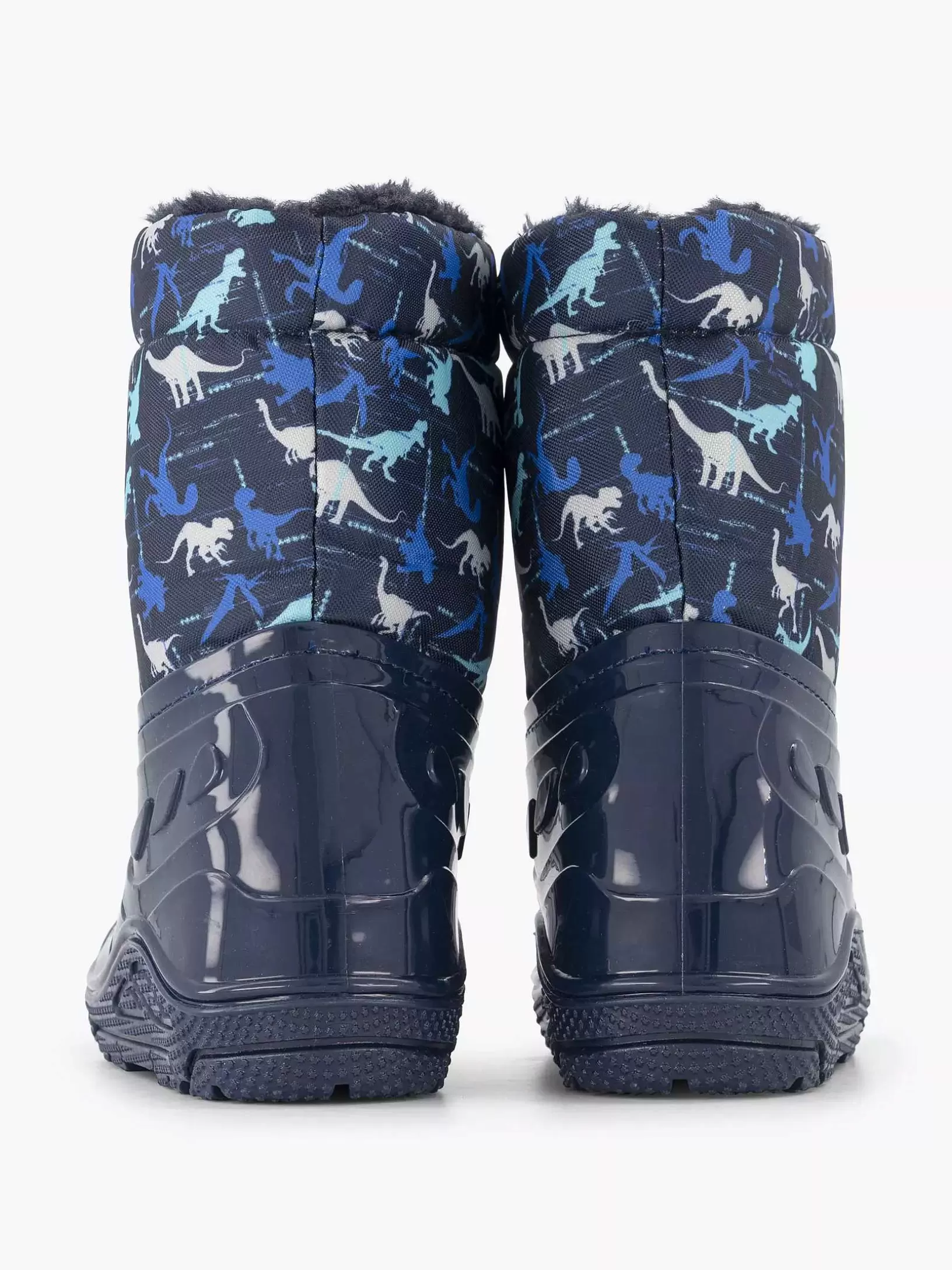 Children Landrover Blue Rain Boot Dino Lined