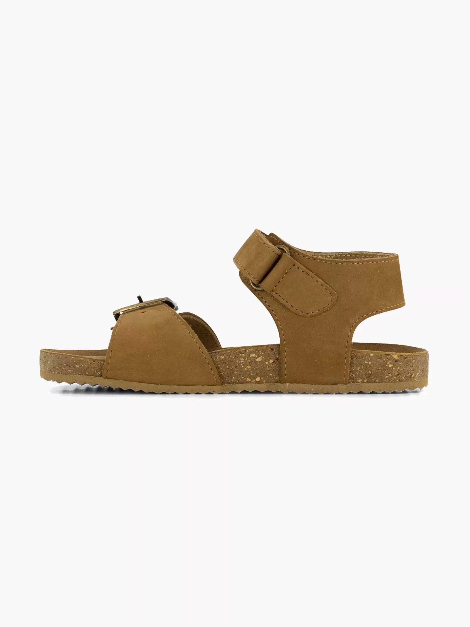 Children Vty Brown Leather Sandal Velcro