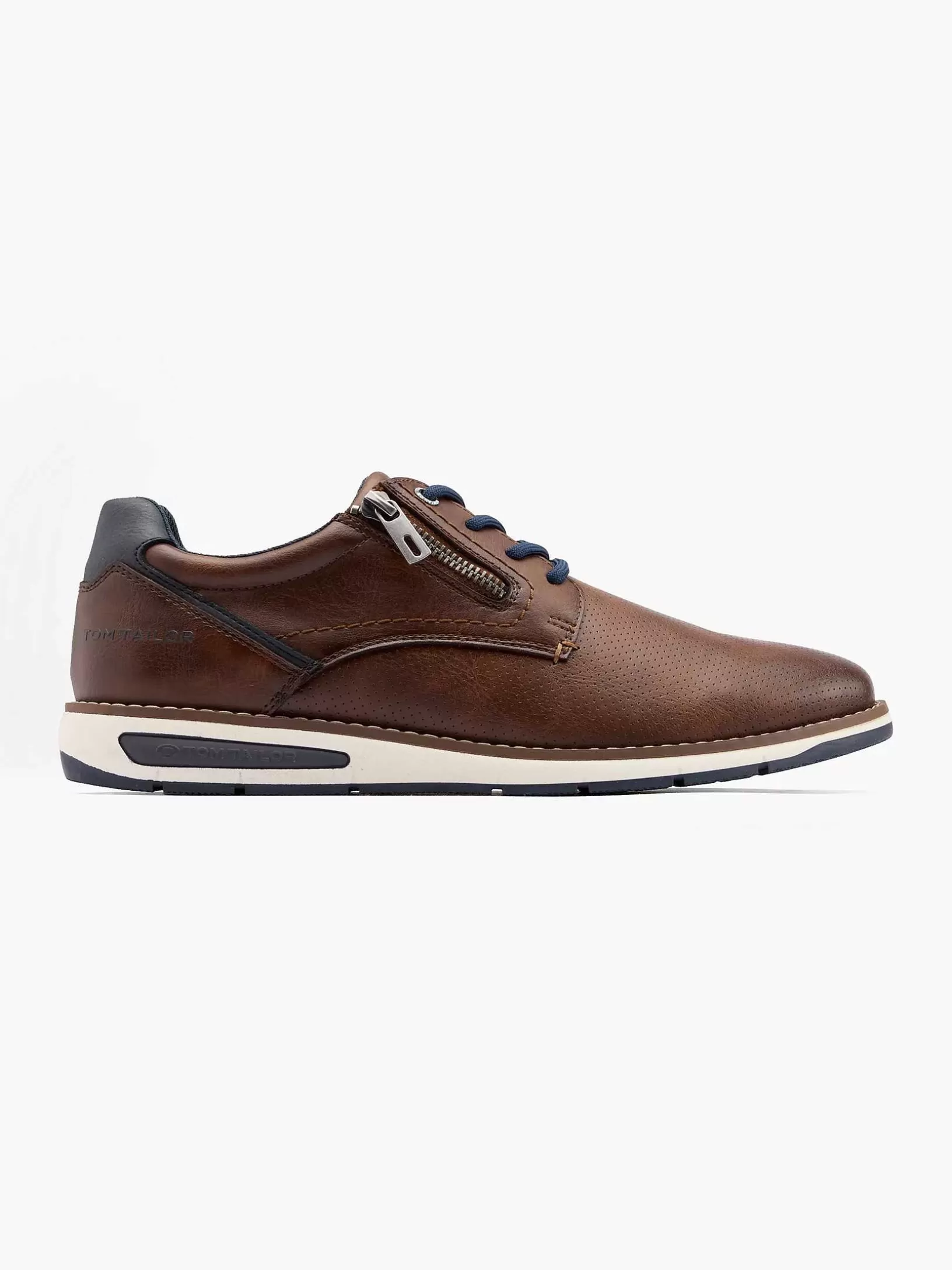 Gentlemen TOM TAILOR Brown Leather Sneaker