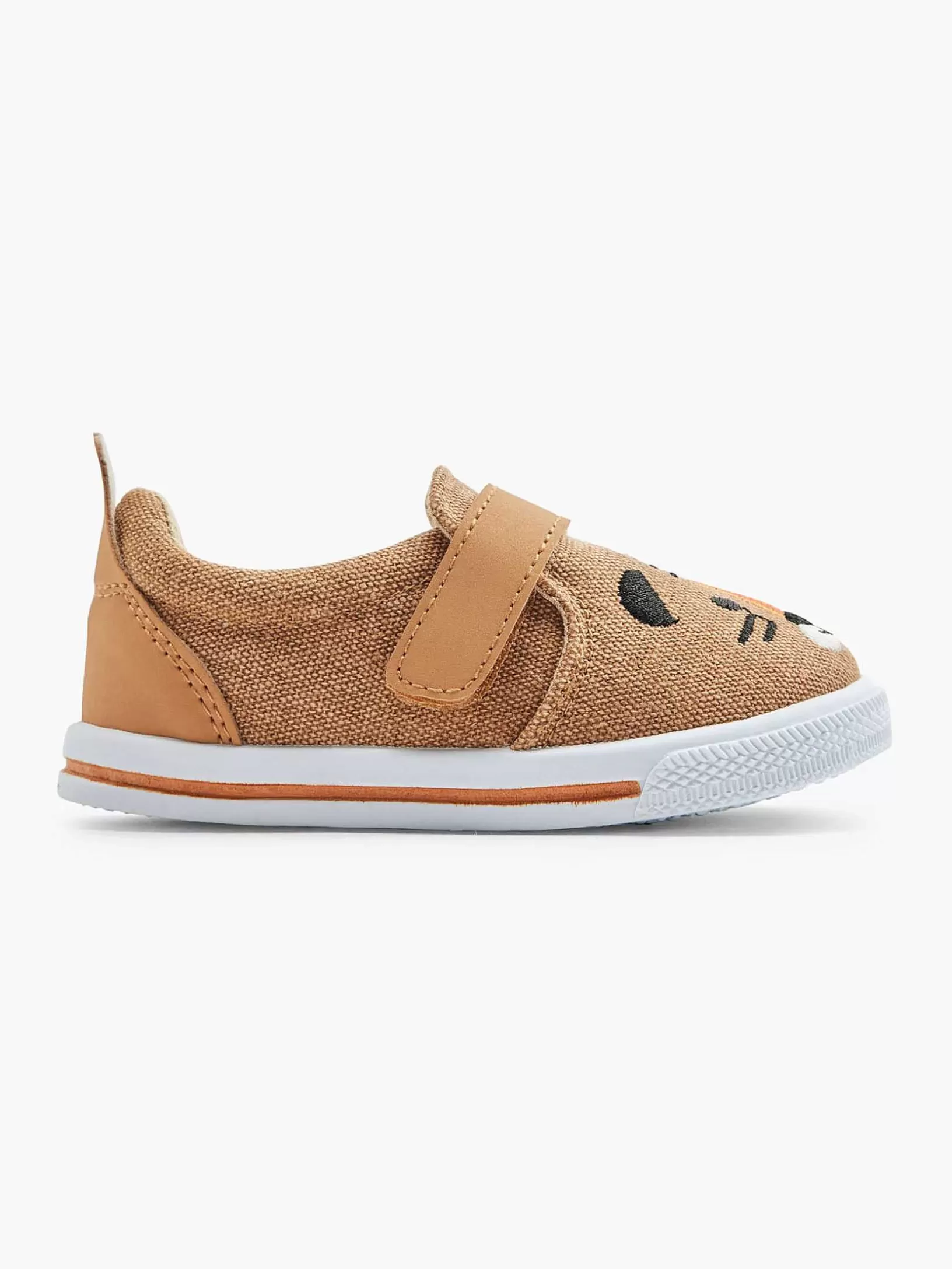 Children Bobbi-Shoes Cognac Canvas Slip-On Bear