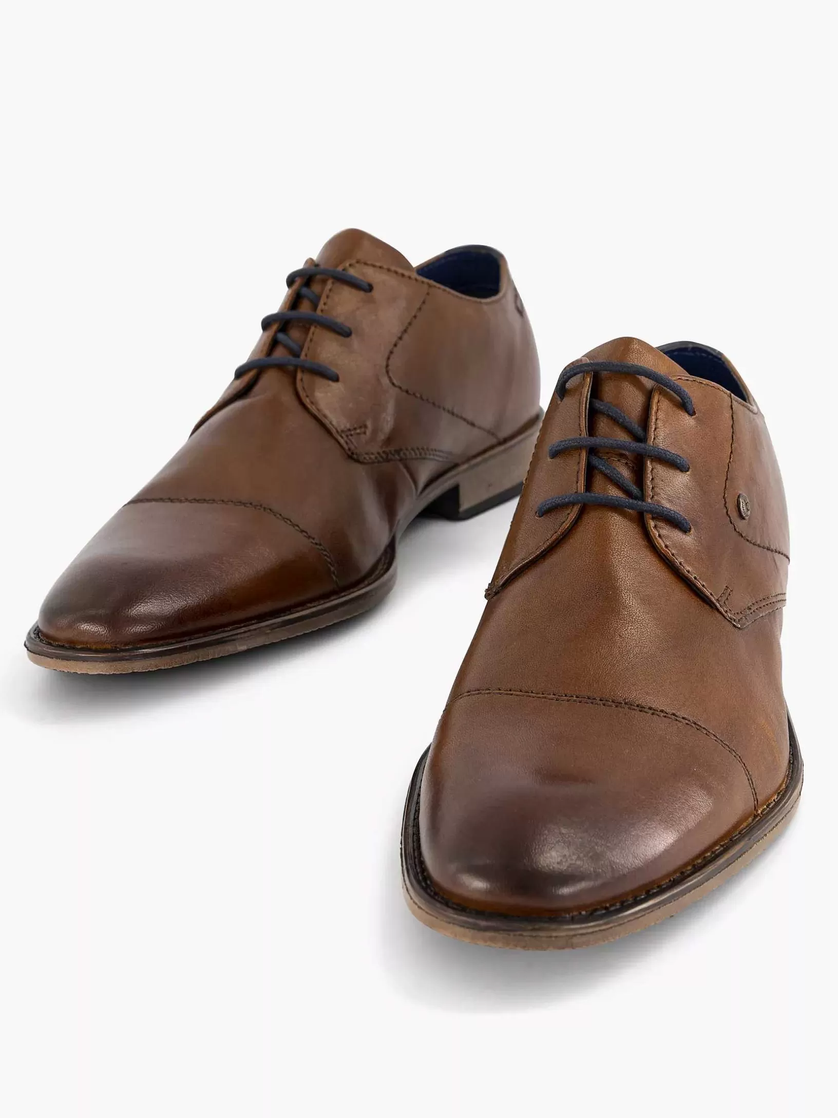 Gentlemen Bugatti Cognac Leather Lace-Up Shoe