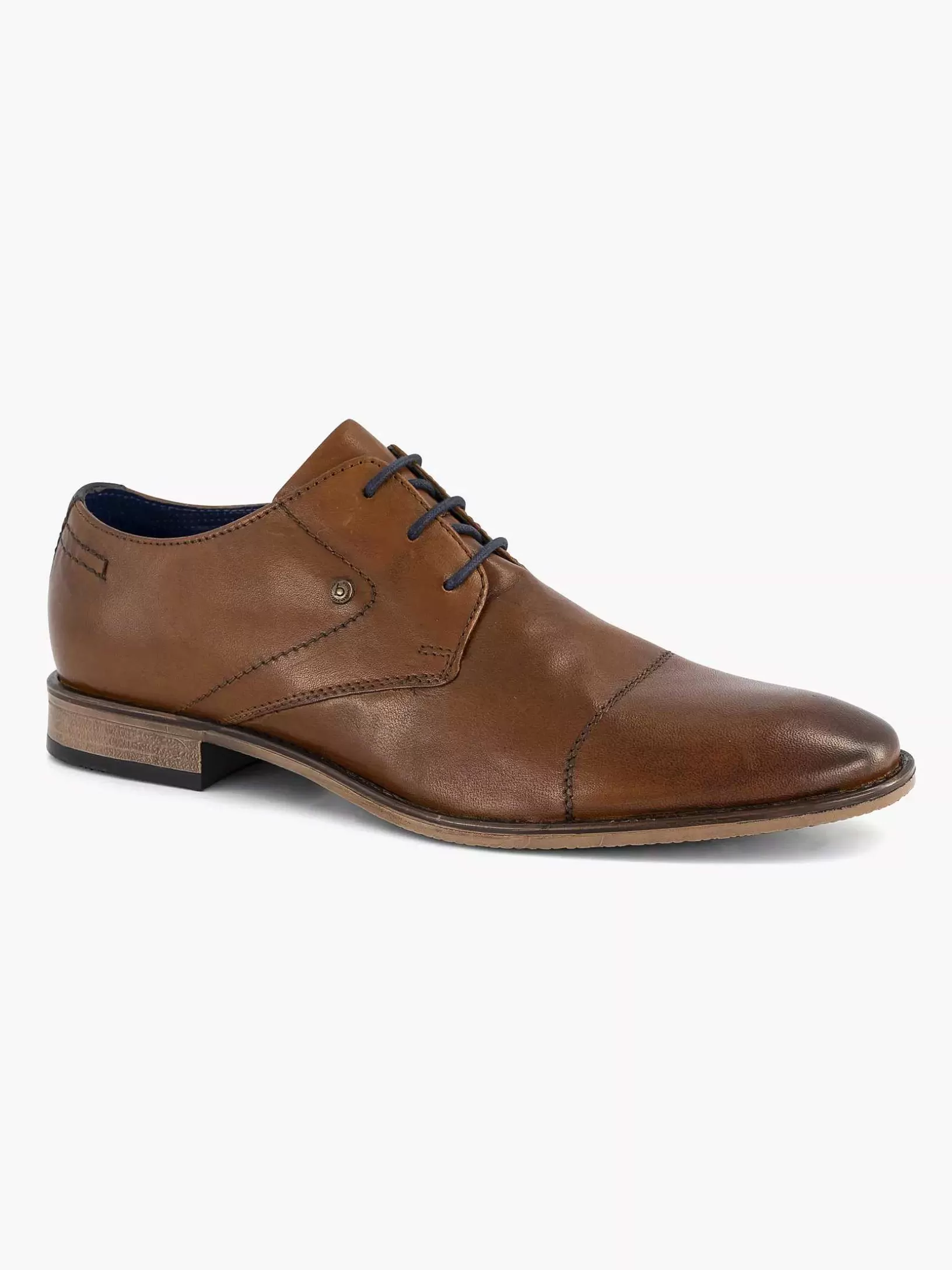 Gentlemen Bugatti Cognac Leather Lace-Up Shoe