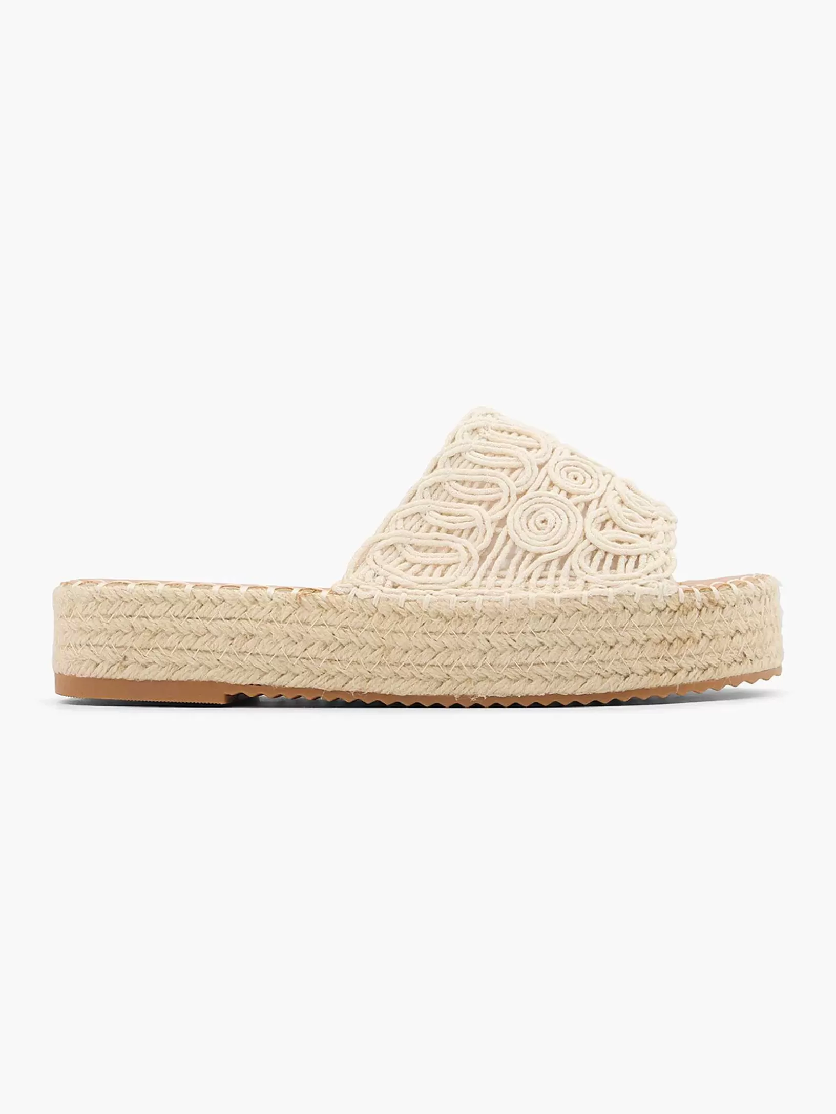 Ladies Graceland Cream Platform Slipper