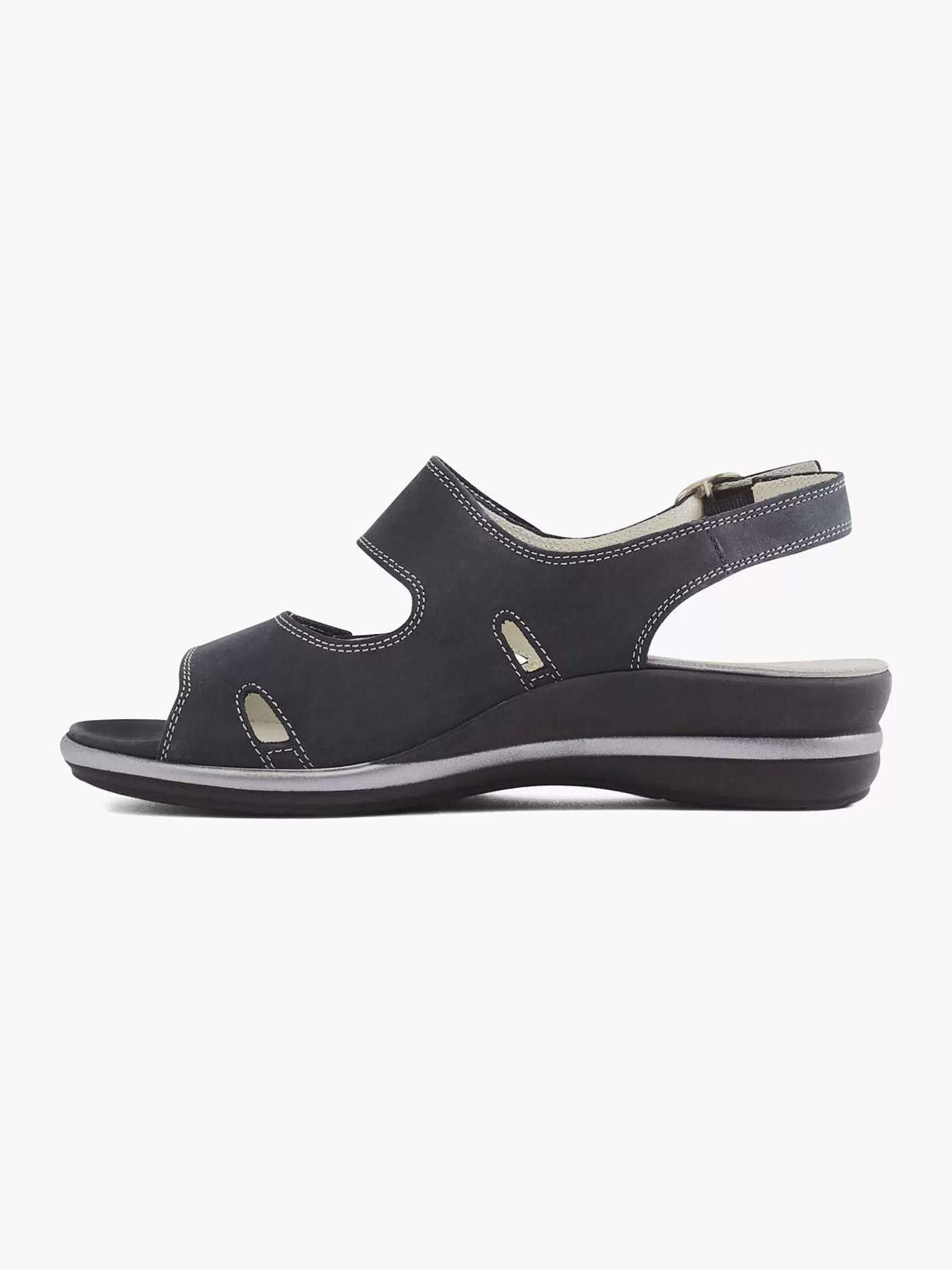 Ladies Medicus Dark Blue Leather Sandal