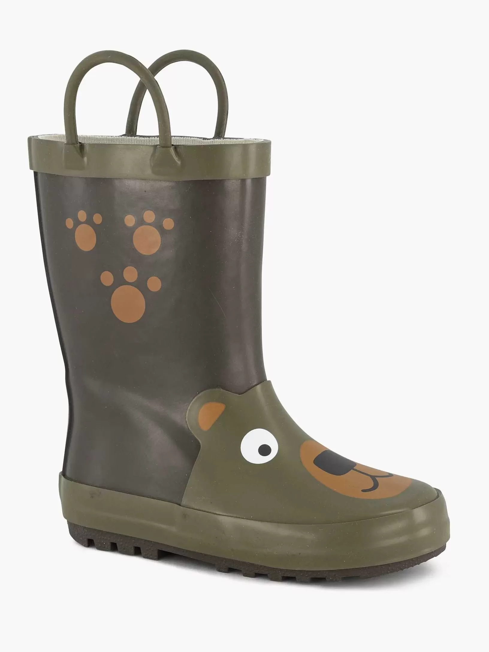 Children Landrover Dark Green Rain Boot Bear