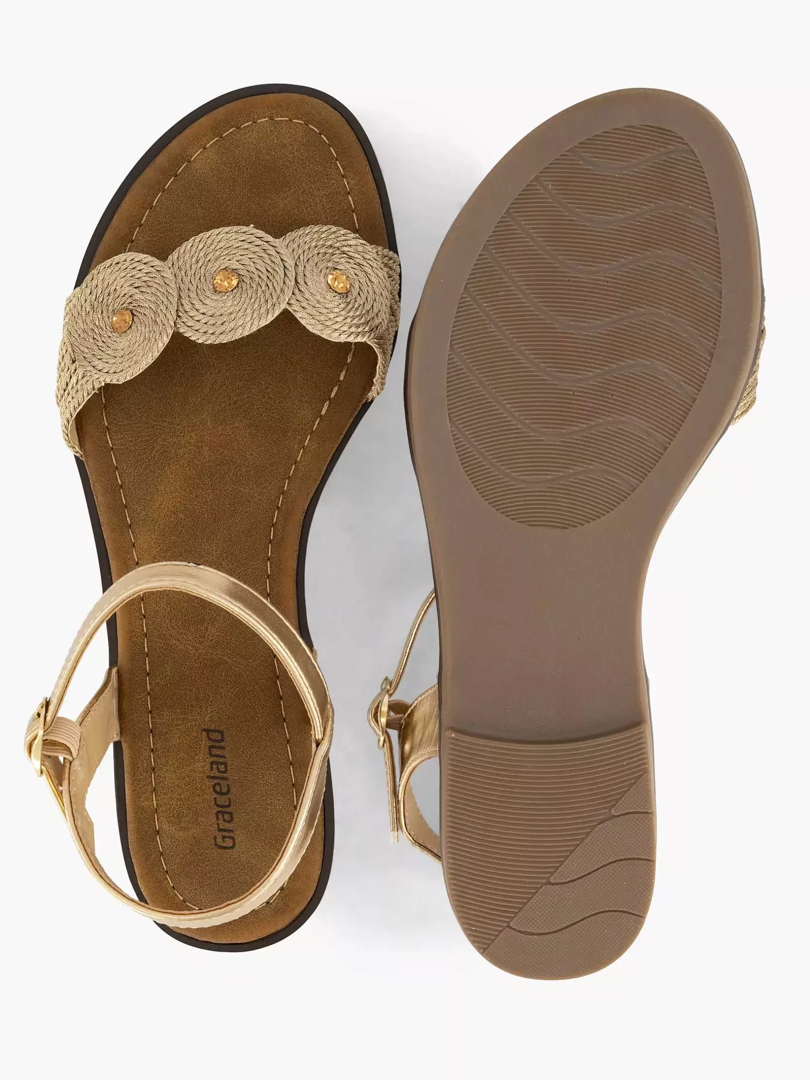 Ladies Graceland Golden Sandal