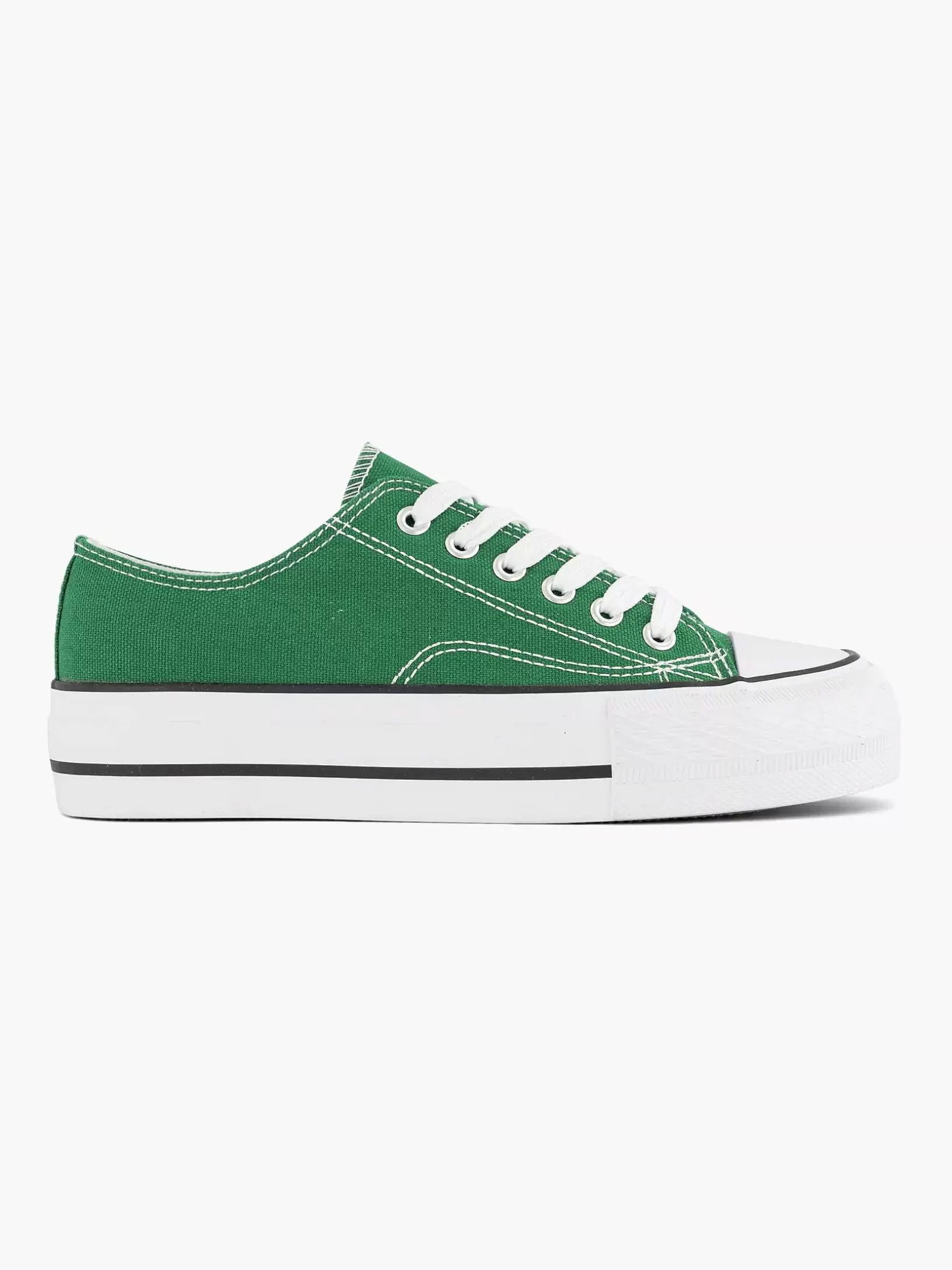 Ladies Graceland Green Canvas Sneaker