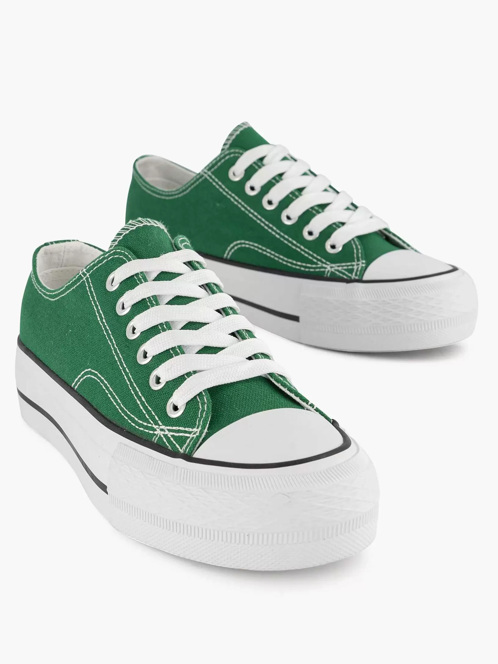 Ladies Graceland Green Canvas Sneaker