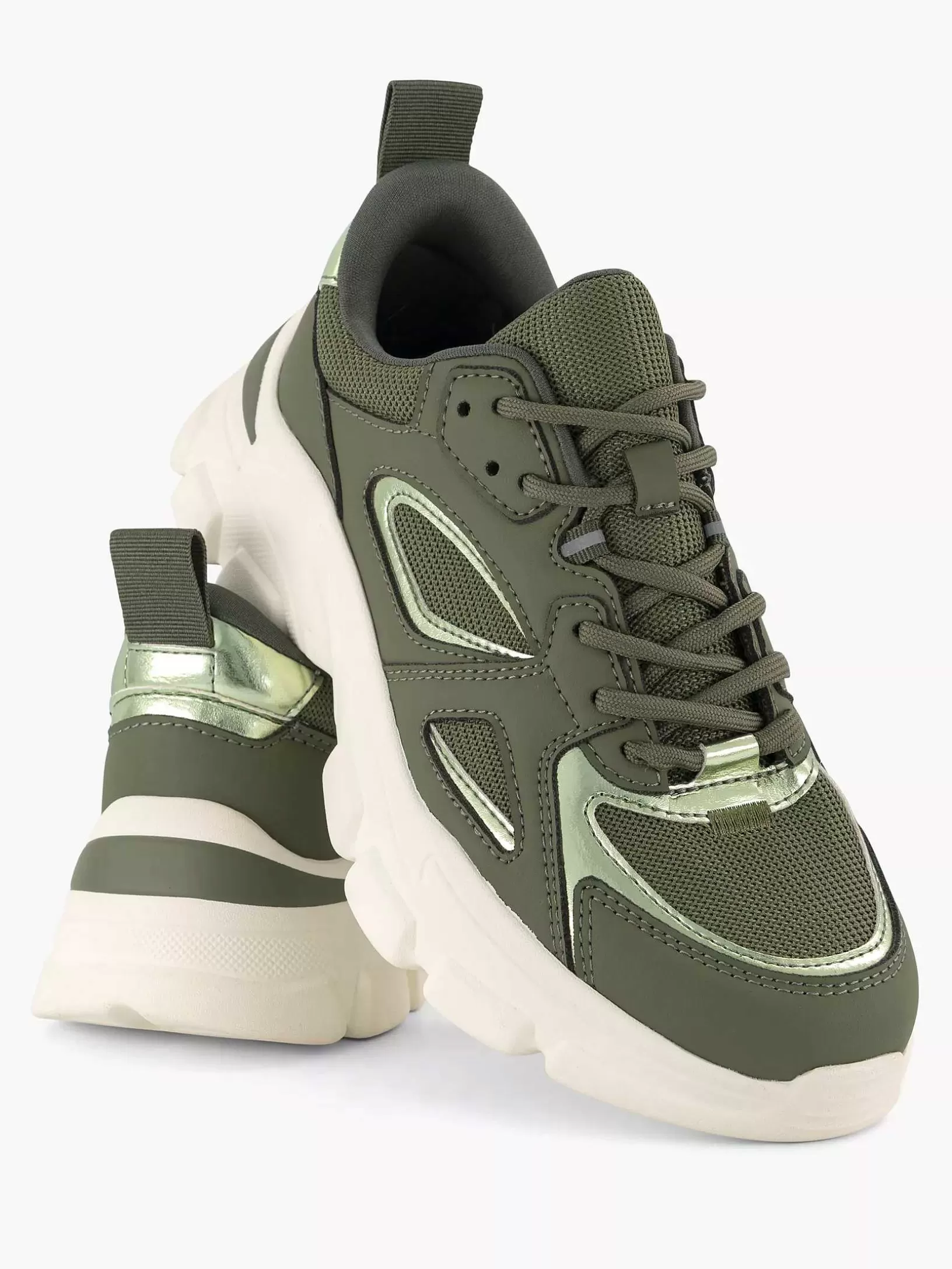 Ladies Oxmox Green Chunky Sneaker