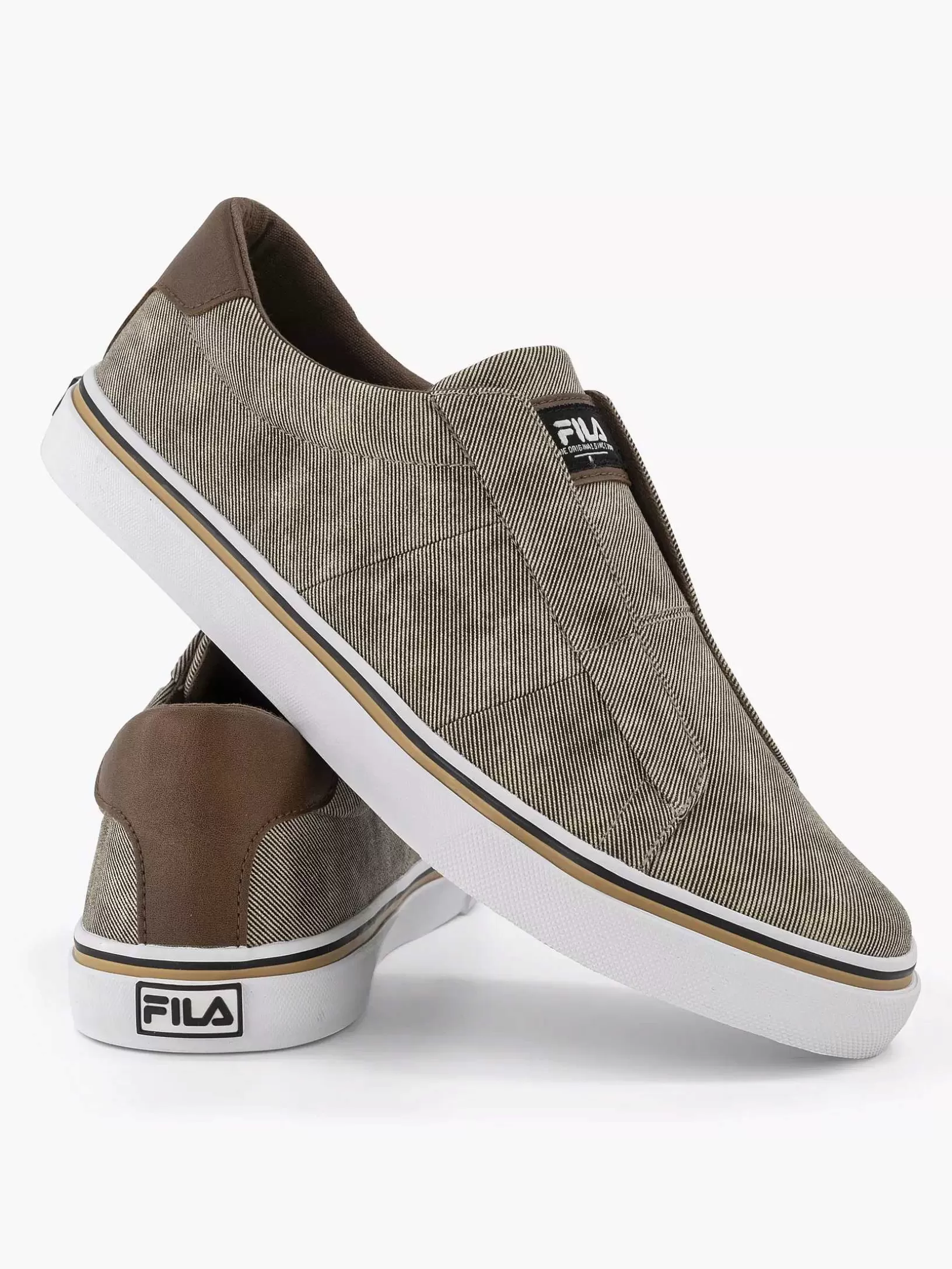 Gentlemen FILA Light Beige Canvas Slip-On