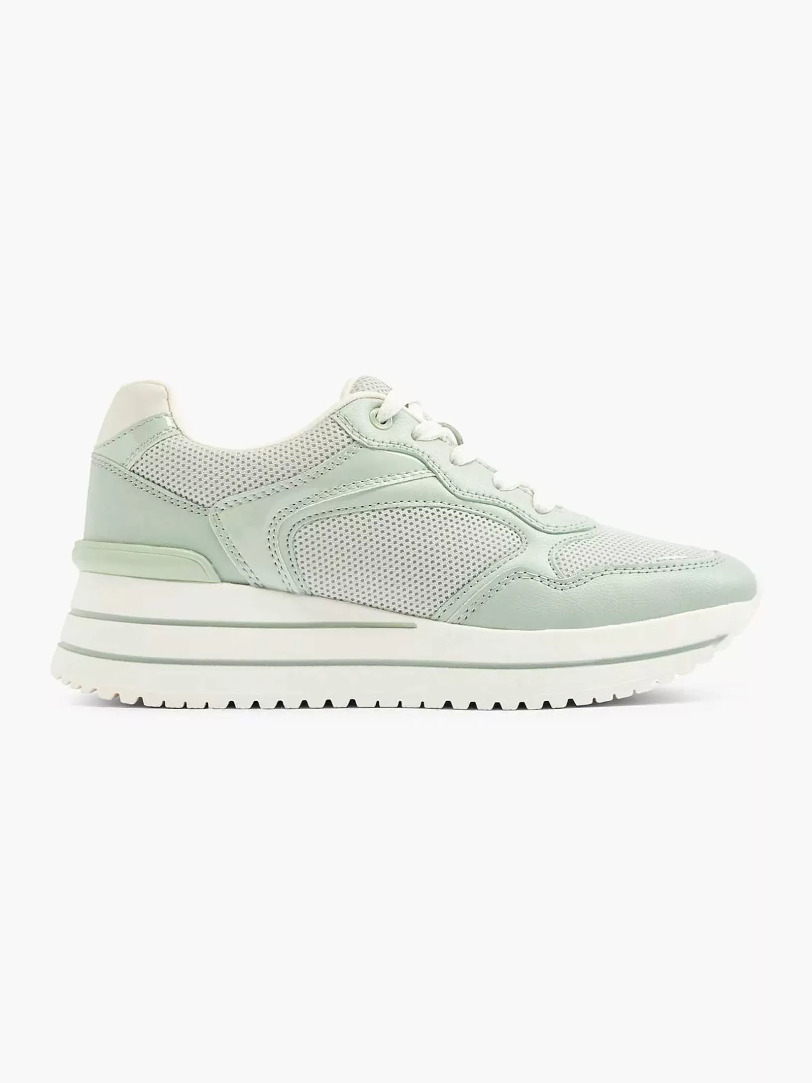 Ladies Graceland Light Green Sneaker Platform