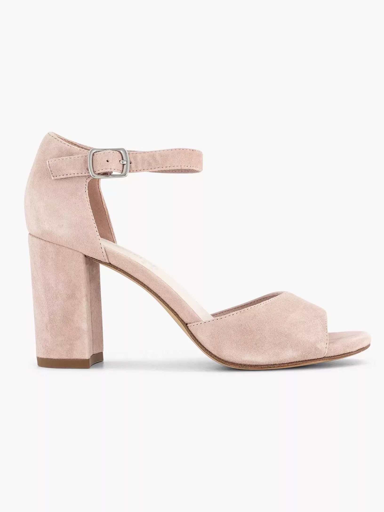 Ladies 5th Avenue Light Pink Suede Sandalette