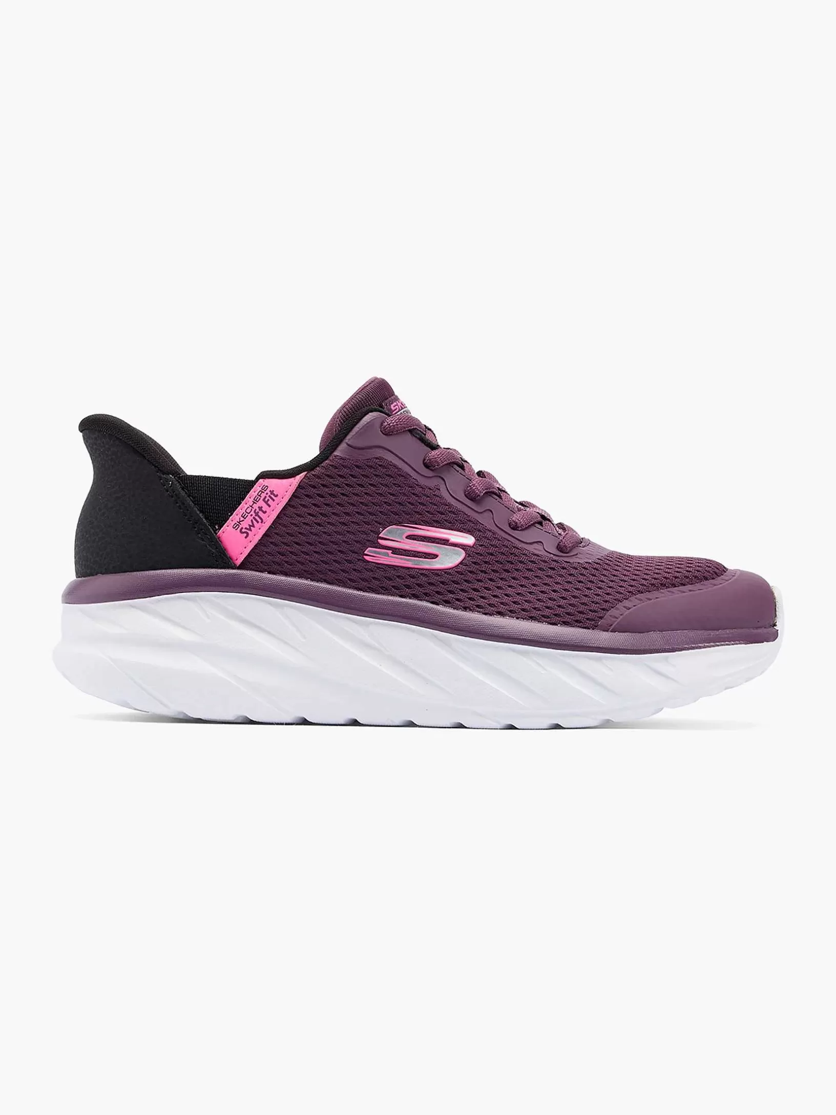 Ladies Skechers Lilac Sneaker Swift Fit - Hands Free Premium Cushioning