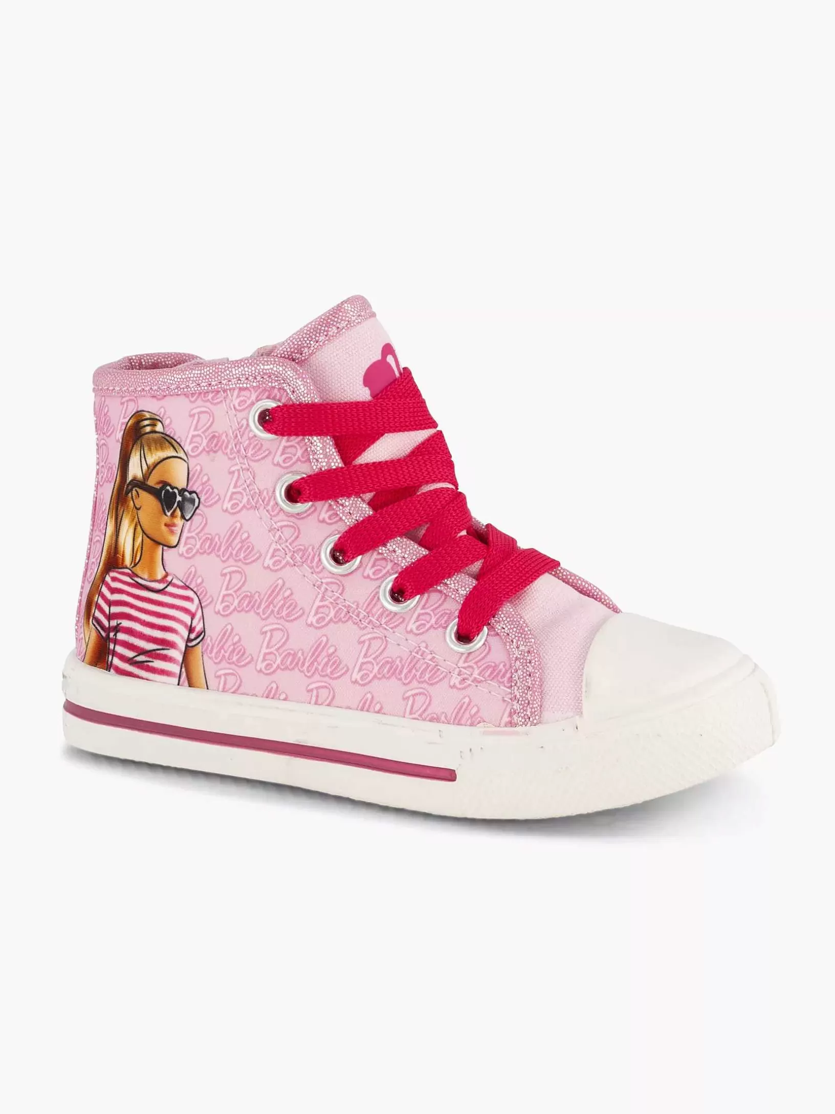 Children Barbie Pink High Sneaker