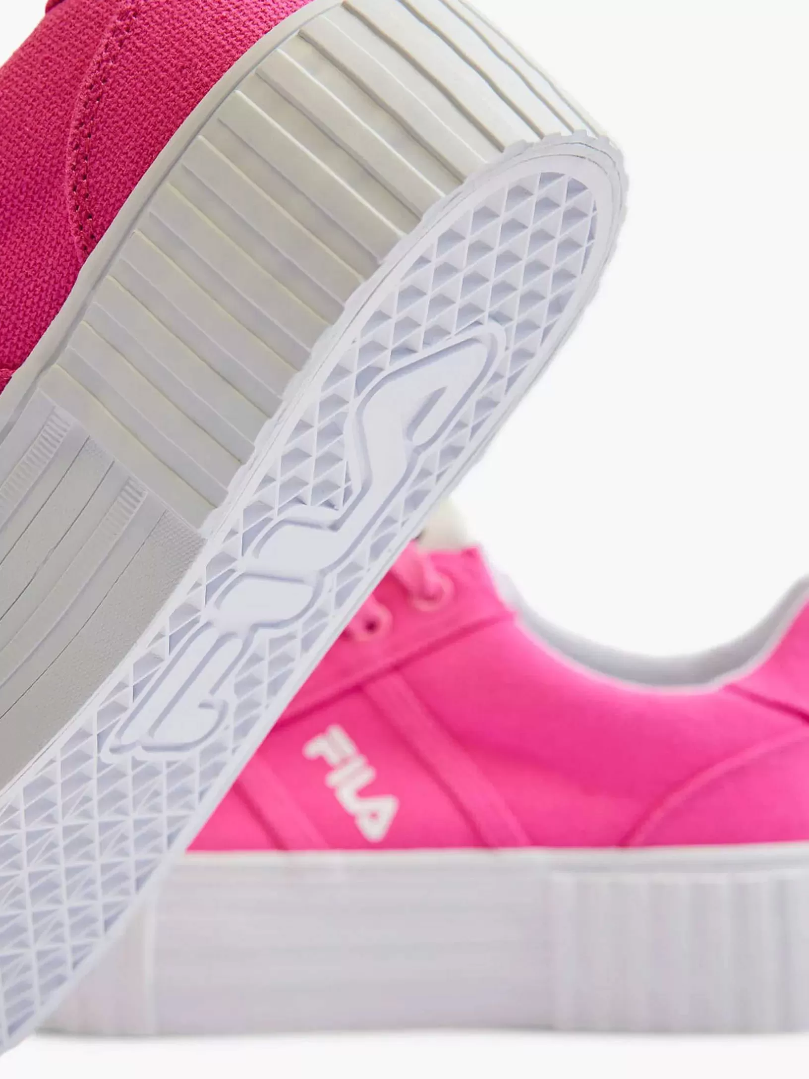 Ladies FILA Pink Platform Canvas Sneaker